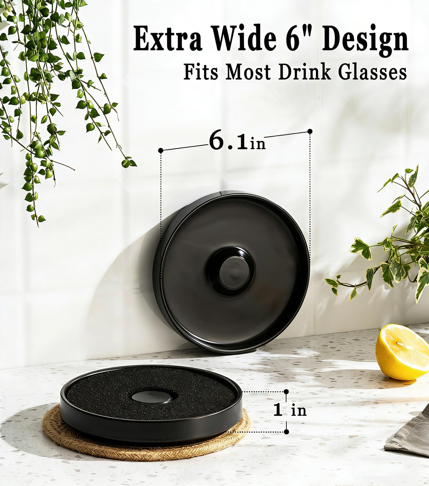 Margarita Salt Rimmer Set, Premium Ceramic Cocktail Glass Rimmer with 3 Bowls & Absorbent Pads, Matte Black Bar Rimmer for Salt, Sugar & Lime Juice, Home Bar & Party Essentials