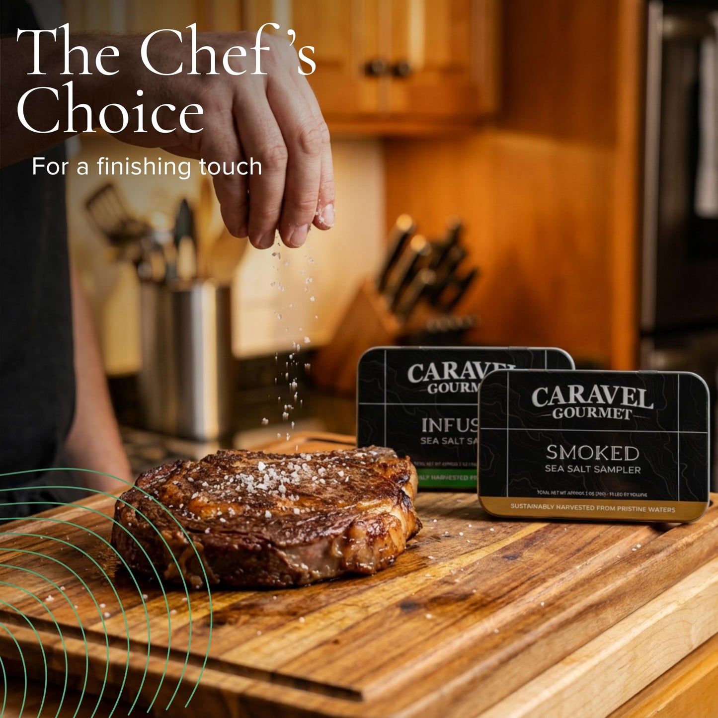 Sea Salt Gift Set - Infused & Smoked Salt Sampler Collections - 12 Flavors with Reusable Tins - Great Gifts for Everyone - by Caravel Gourmet