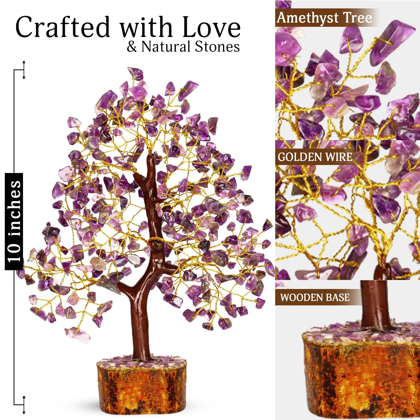 Amethyst Crystal Tree - Bonsai Trees, Balancing Tree, Crystal Gifts for Women, Crystal Tree for Positive Energy, Crytals and Gemstones, Crystals Gifts