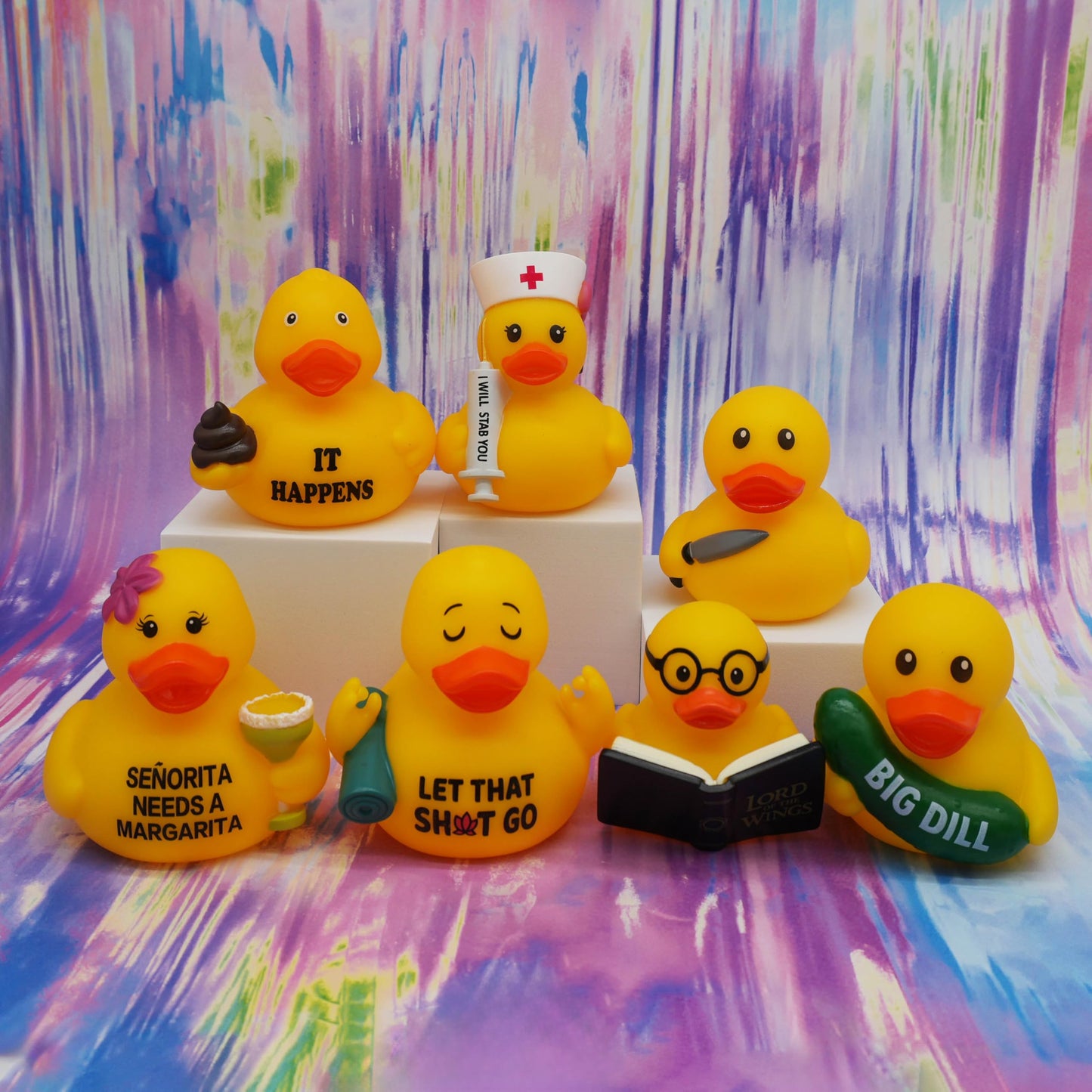 GOOFBALLS Funny Rubber Duck – Hilarious Decorative Duck for Bathroom, Desk, or Gag Gift – Quirky Collectible with Sarcastic Quote – Great Gift for Adults, Coworkers, or Friends-Margarita