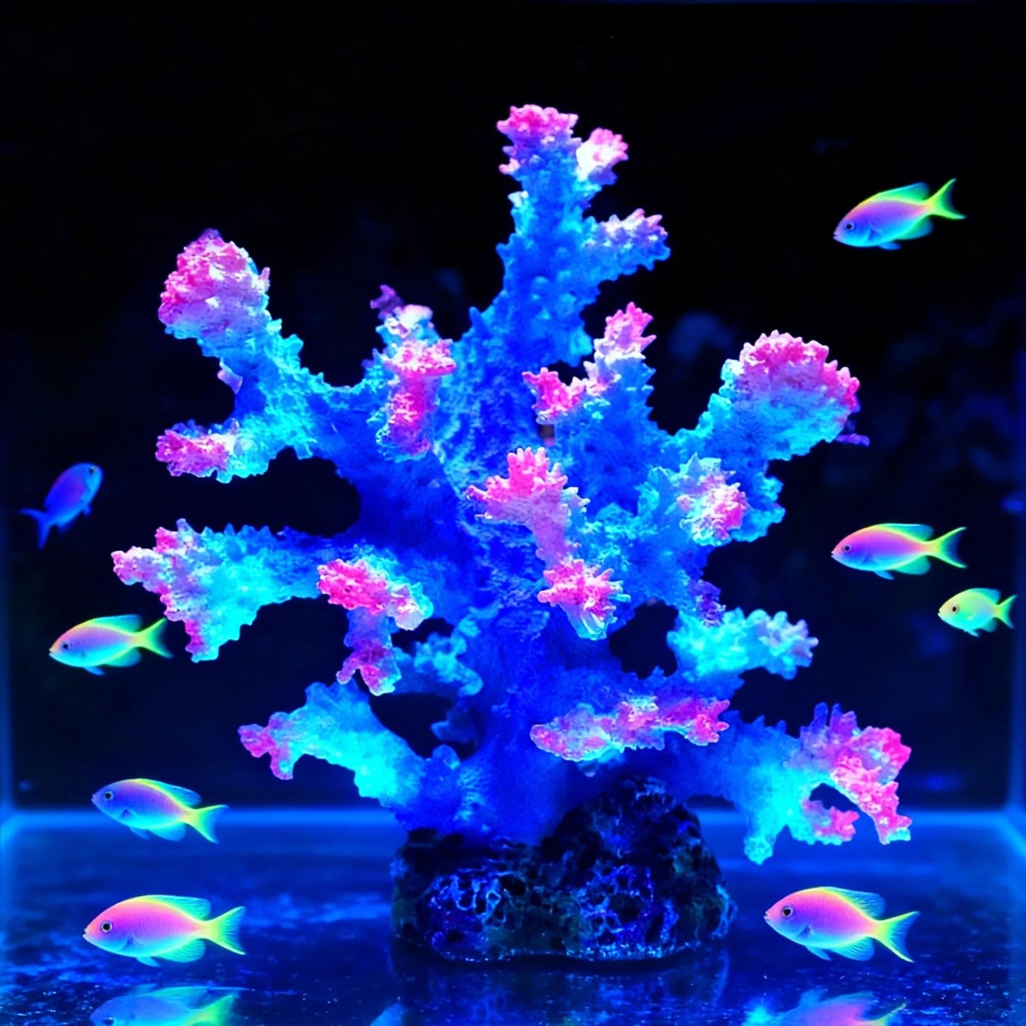 Generic Artificial Coral Reef Aquarium Ornament, Polyresin & Plastic Fish Tank Decoration for Marine Landscape, Beach Coastal Coral Statue Sculpture for Home Bathroom Desktop Shelf, Marine Themed Gift