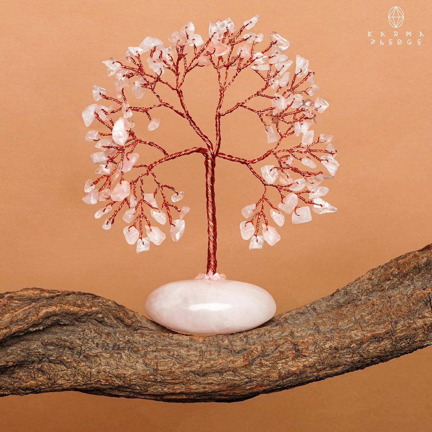 Rose Quartz Crystal Tree of Life Birthday Gifts for Women Mom Sister Friends, Feng Shui Chakra Tree for Positive Energy, Good Luck, Money, Reiki Healing, Aesthetic Home Office Desk Room Table Decor