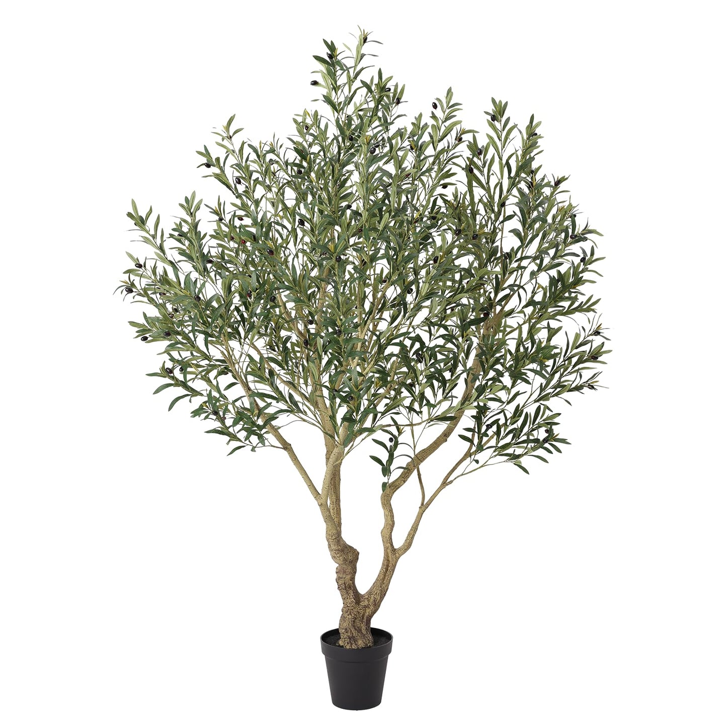 Verinatural Olive Tree Artificial Indoor 7ft - Large Fake Plants - Realistic Faux Olive Tree in Pot - Tall Artificial Plants for Home, Patio, Living Room, Office Decor,VN138