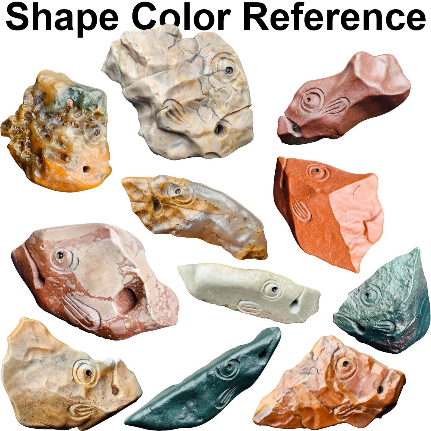 XIOFU Handmade Fish Ornament – Natural Stone Carving, Unique Gobi Desert Pebble Decor, Boho Home Accent, Gift for Nature Lovers (Each Piece One-of-a-Kind)