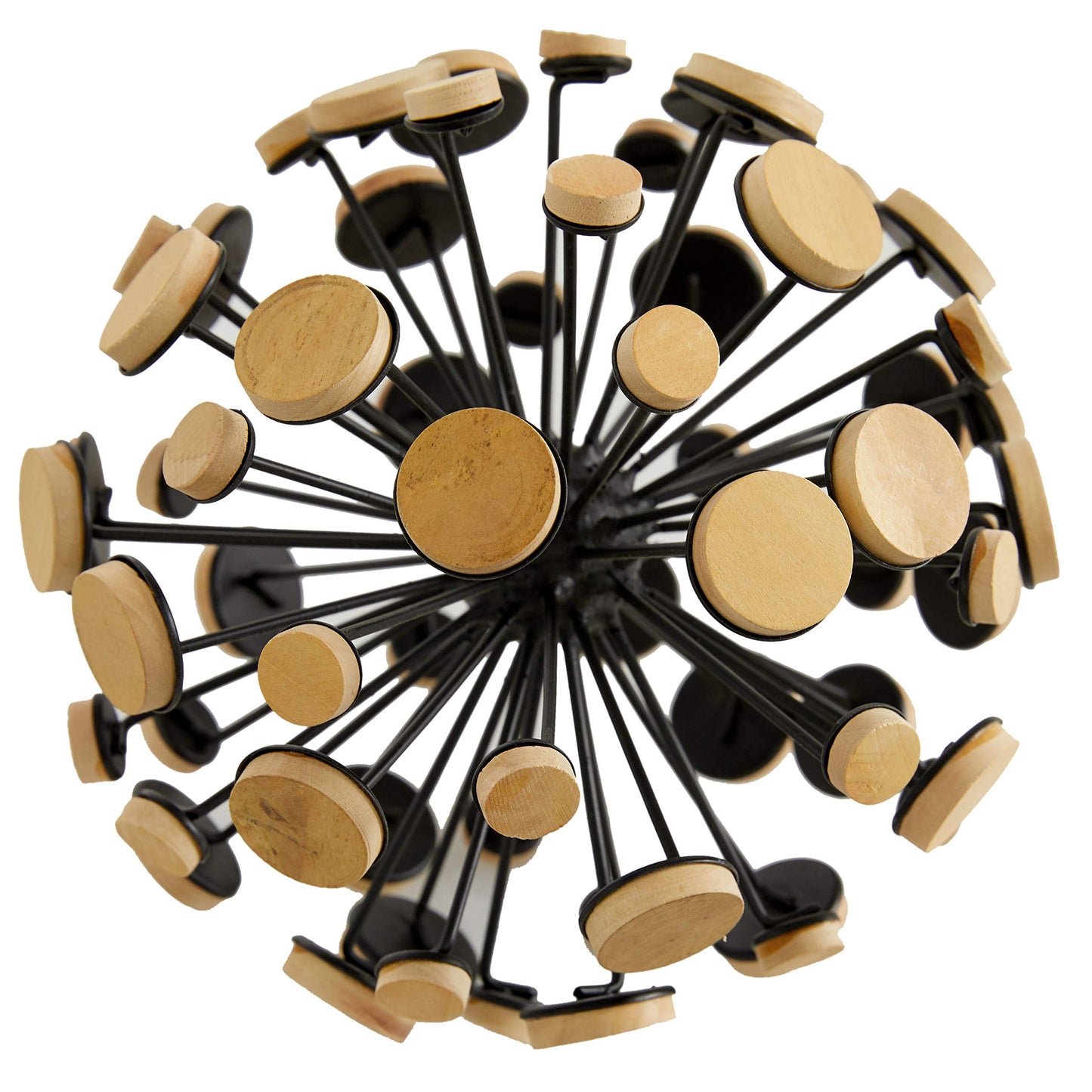 Deco 79 Metal Geometric Sculpture, Set of 2 7", 5"W, Brown