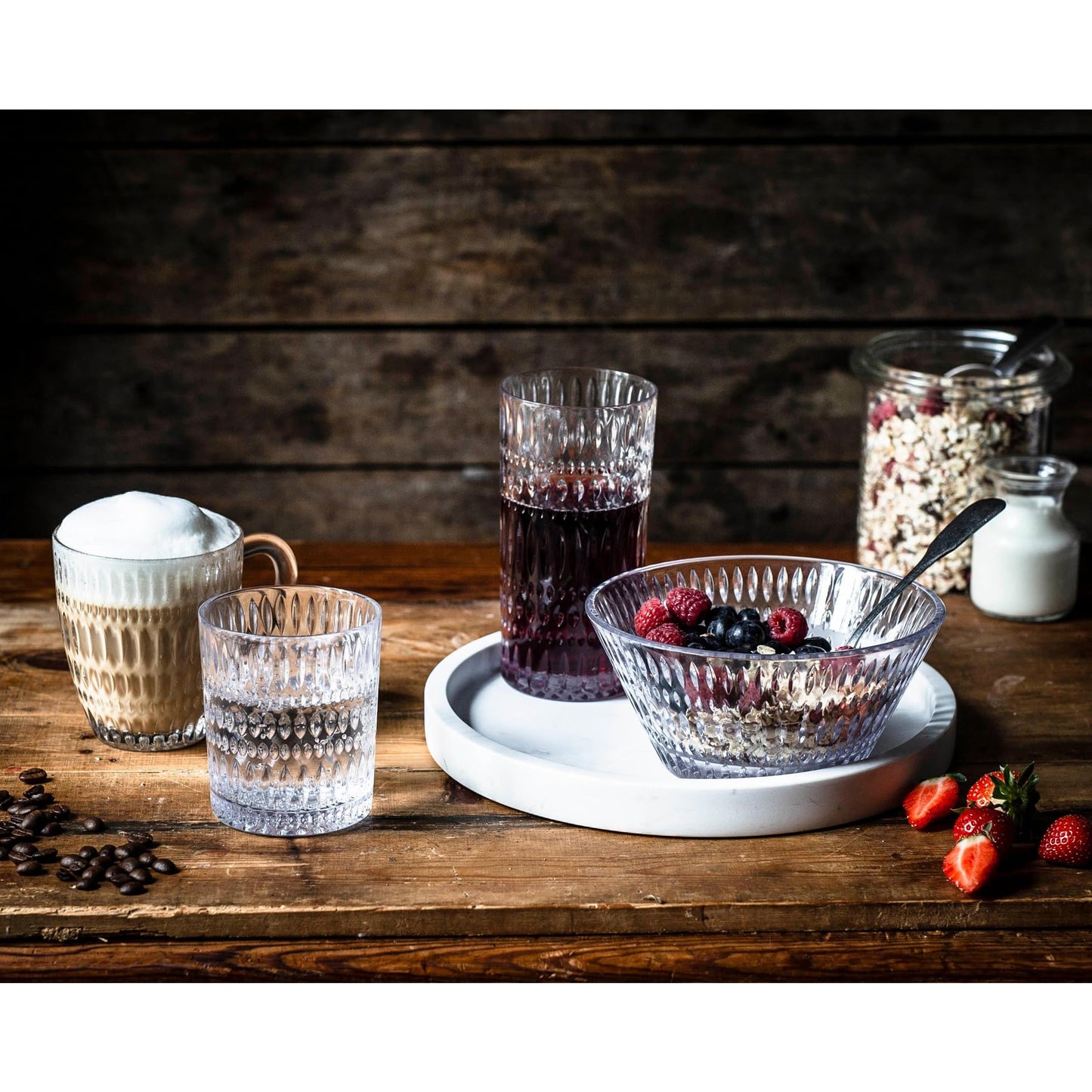 Nachtmann Ethnic 104252 Set of 2 Bowls Crystal Glass Diameter 16.5 cm