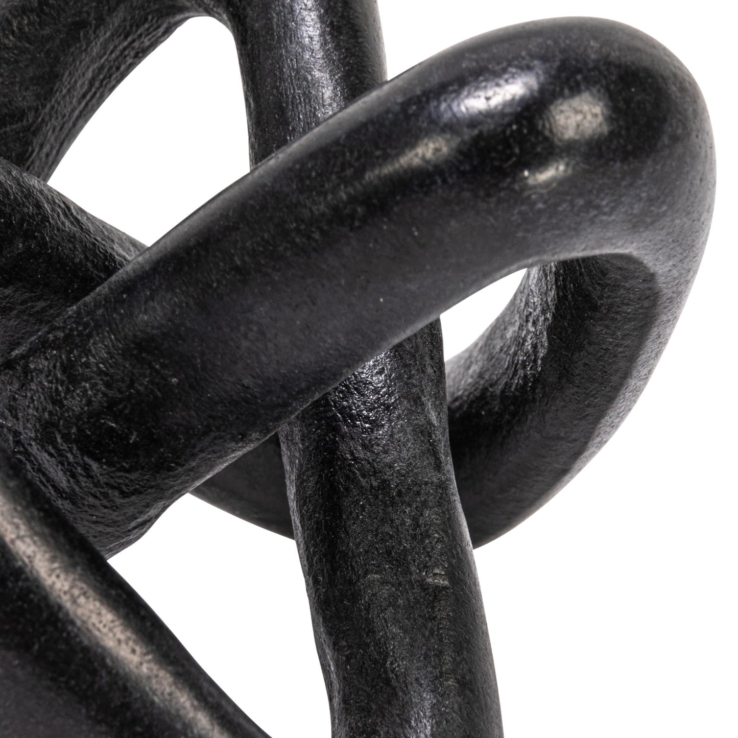 Creative Co-Op Modern Decorative Marble Link Knot, Black