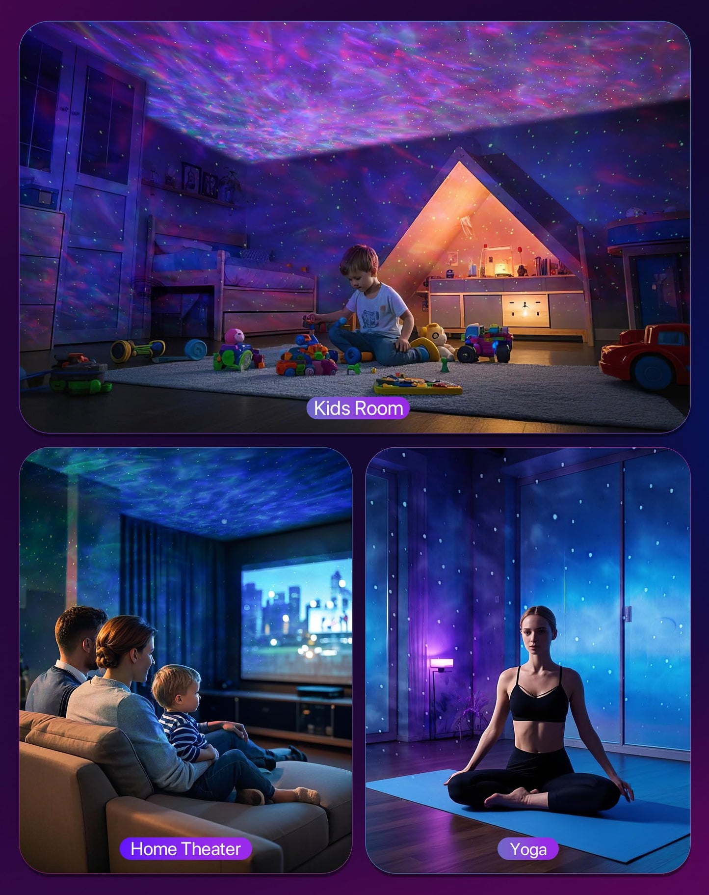 Rossetta Star Projector Galaxy Nebula Night Light Projector for Bedroom