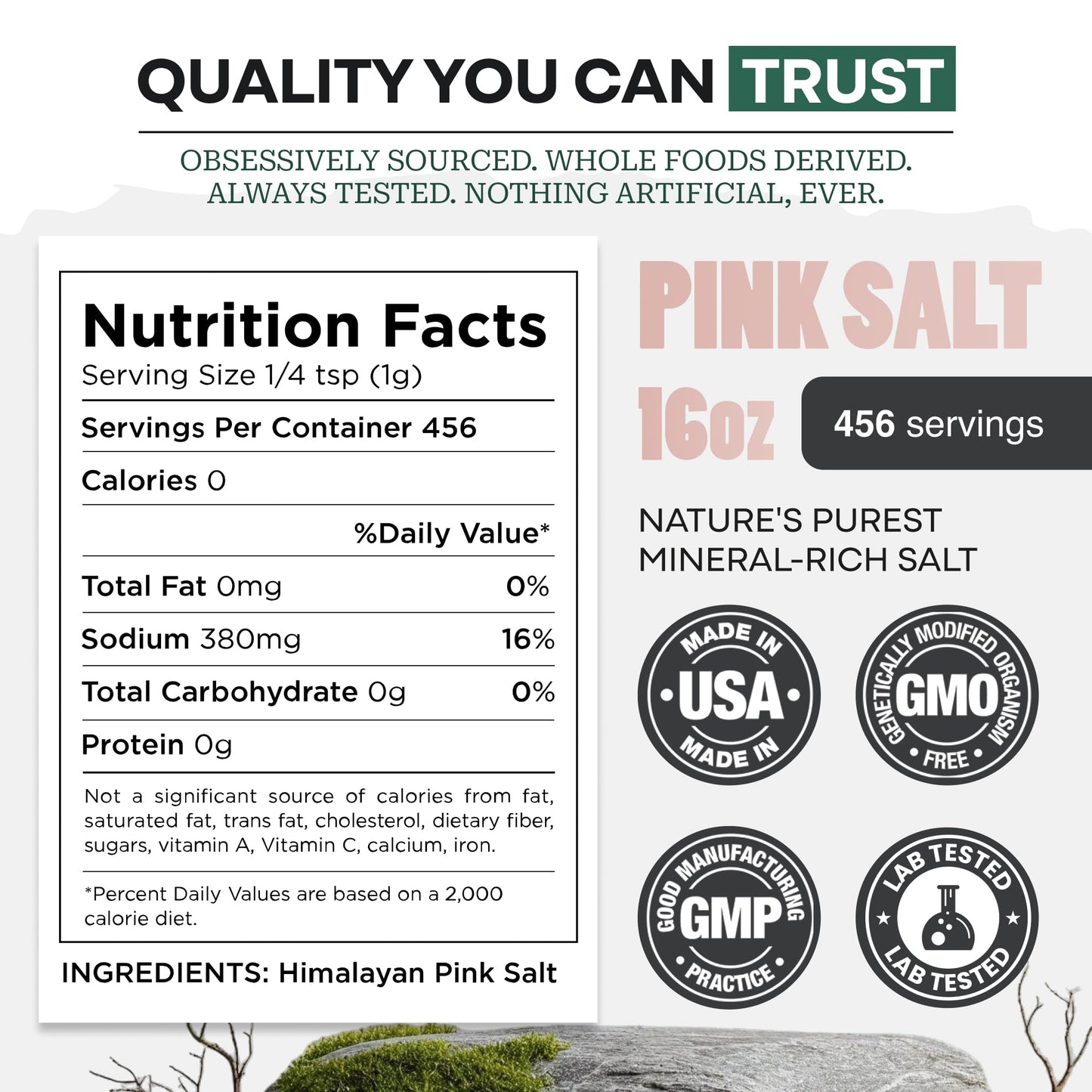 Wild Foods Pink Himalayan Salt, Fine Ground for Table and Cooking, 16 oz | 100% Real, Pure, Unrefined | Pink Himalayan Sea Salt with 80+ Minerals & Electrolytes, Small Batch, Ethically Sourced