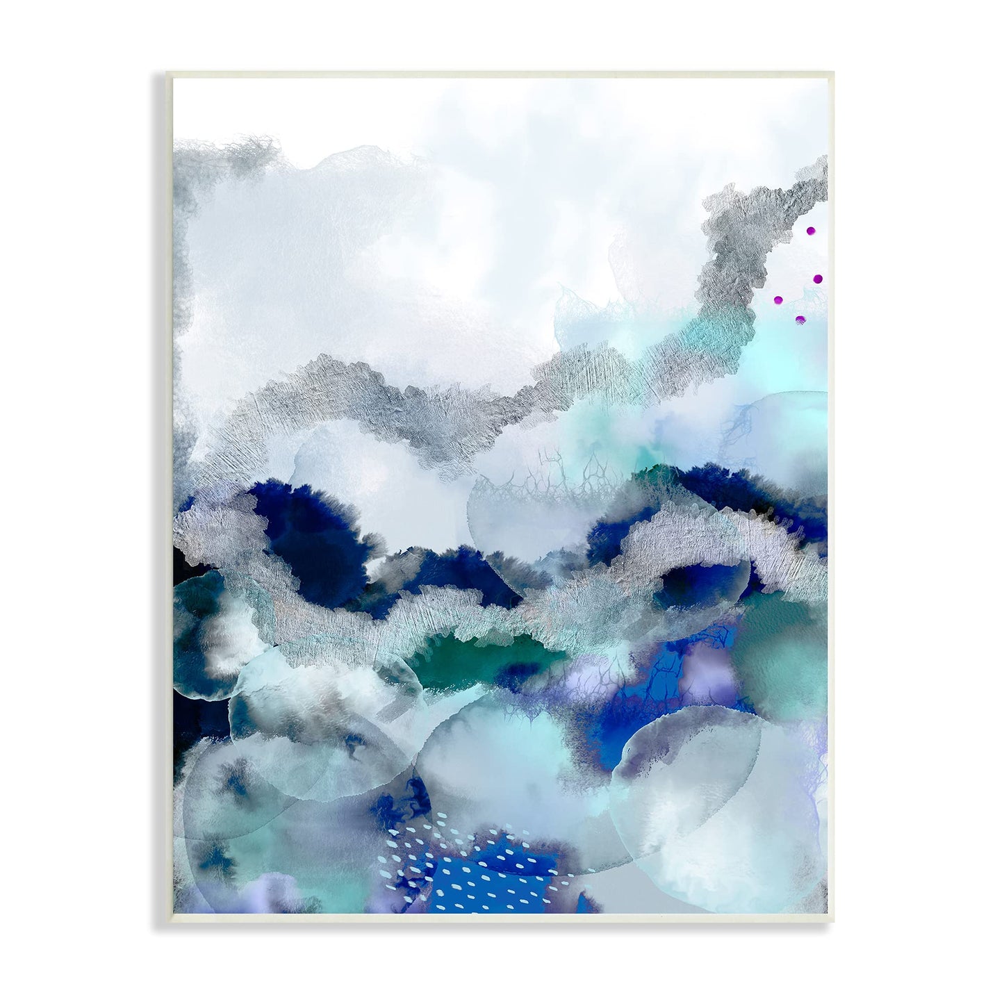 'Bubbling Sea Floor Abstraction Fluid Blue'| Wall Plaque Art
