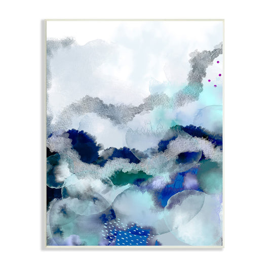 'Bubbling Sea Floor Abstraction Fluid Blue'| Wall Plaque Art