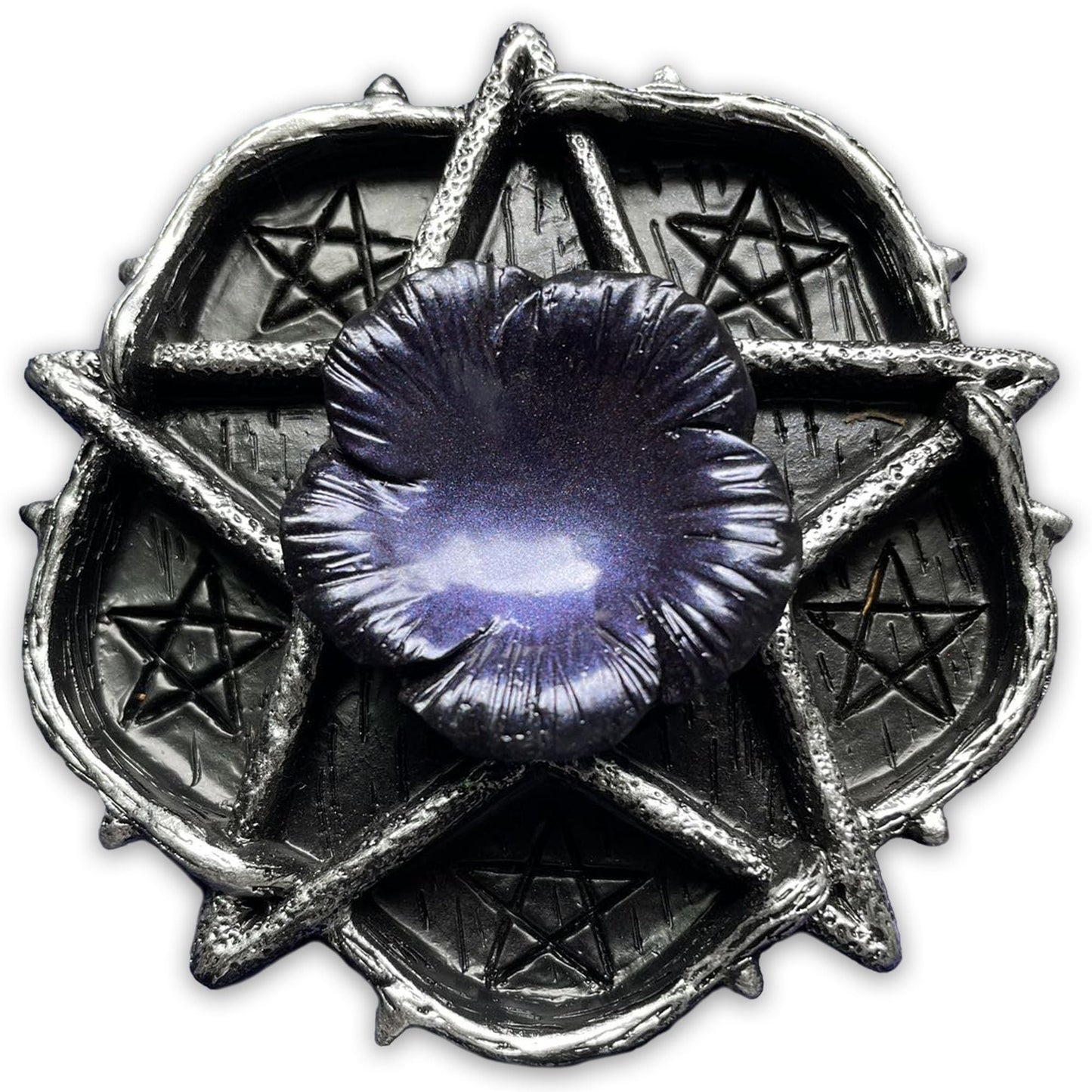 CCOTIKOSEE Pentacle Altar Crystal Ball Tealight Holder Ritual Tarot Decor