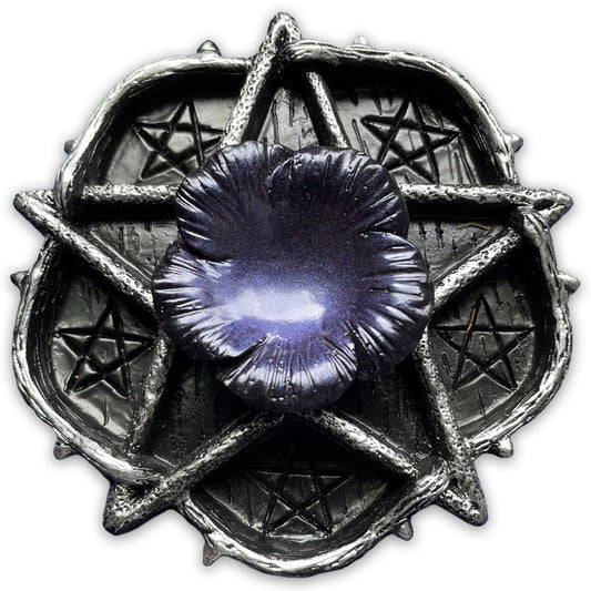 CCOTIKOSEE Pentacle Altar Crystal Ball Tealight Holder Ritual Tarot Decor