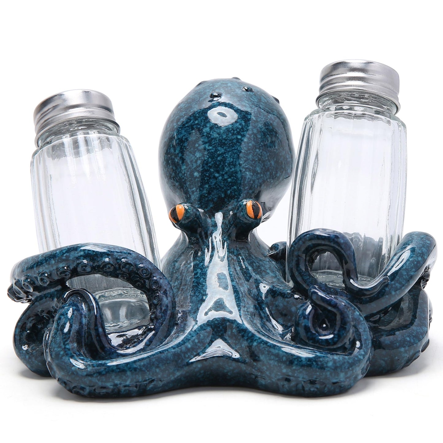 Hodao Octopus With Salt and Pepper Shaker Figurines Decorations For Beach Bar or Tropical Kitchen Decor Table Decorations By Home Gifts (Octopus)