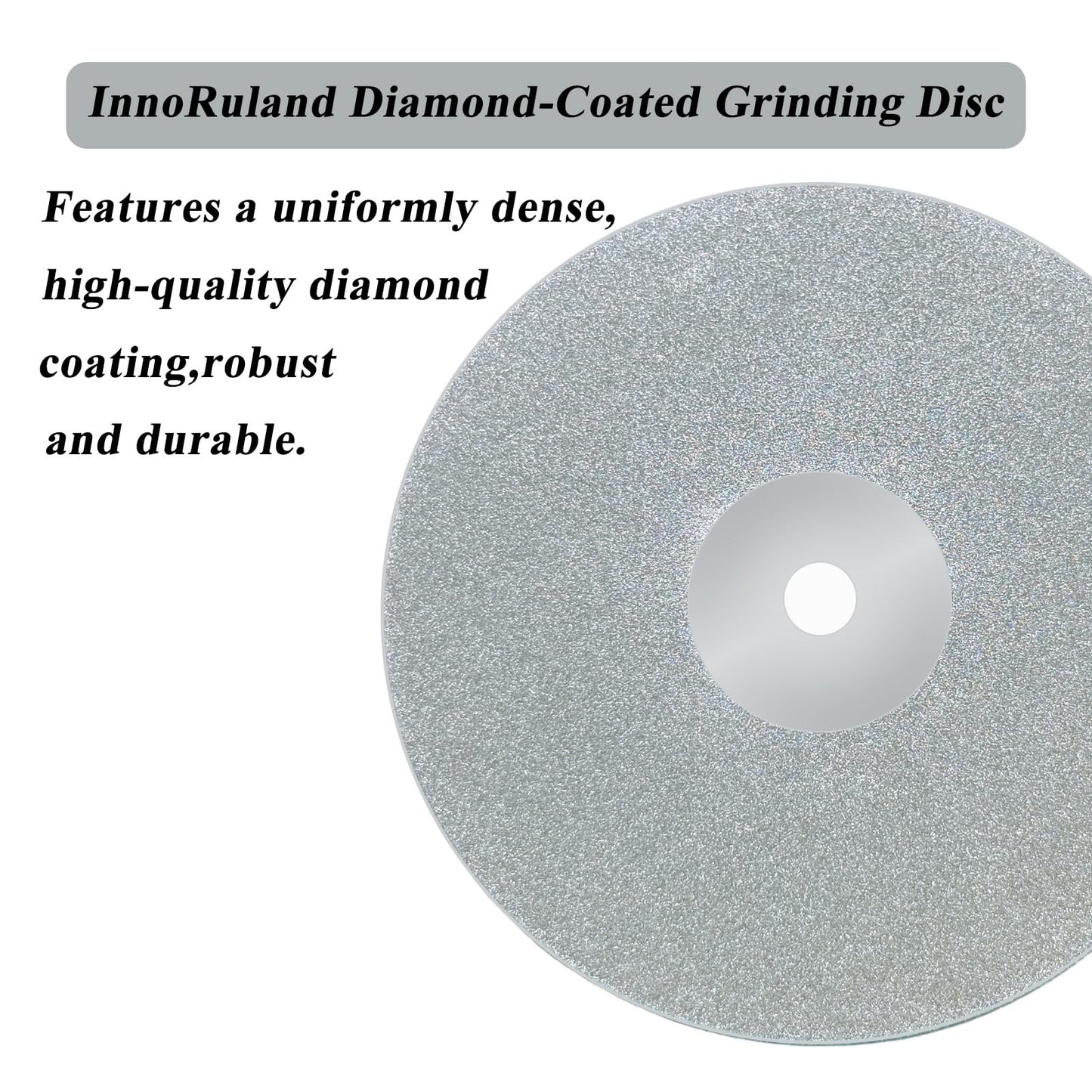 InnoRuland 4-inch Diamond Grinding & Polishing Disc, Flat Blade for Marble, Quartz, Ceramic, Glass