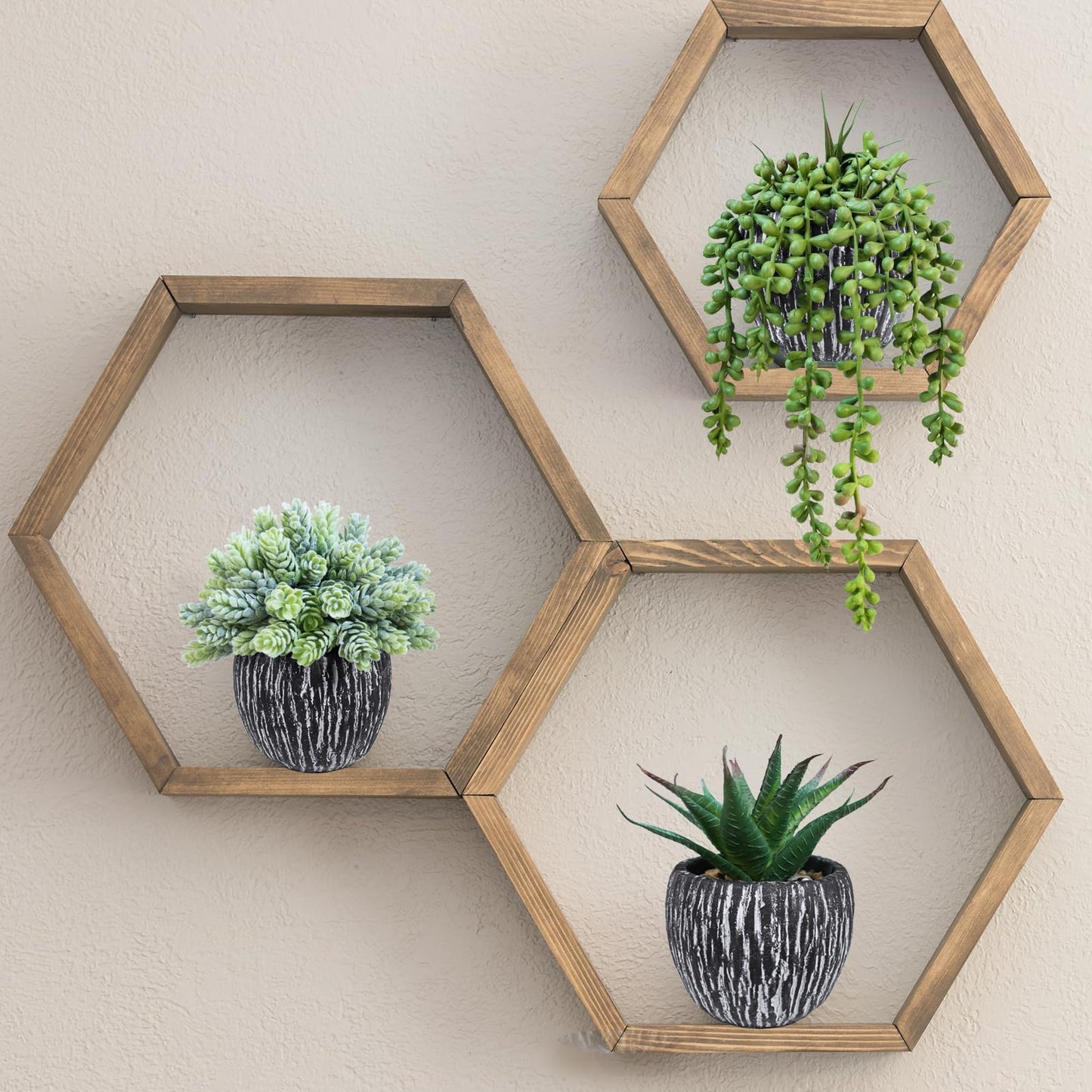 Winlyn Set of 3 Artificial Succulent Plants in Black Pots Fake Hops Aloe String of Pearls Potted Plants Small Faux Plants Desk Plants for Home Office Desk Kitchen Bathroom Shelf Windowsill Decor