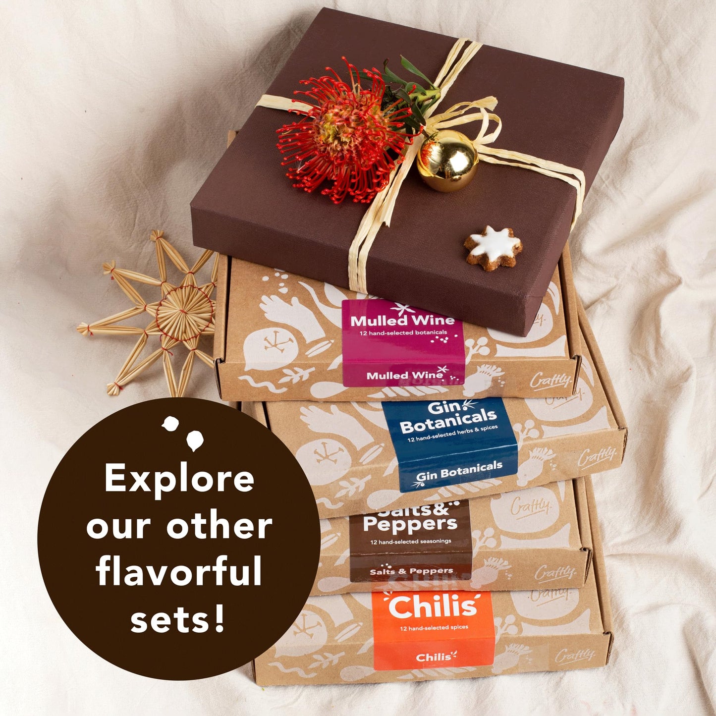 Salt & Pepper Gift Box l Spice & Seasoning Set for Cooking l 6 Salts & 6 Peppers - Himalayan, Hawaiian, Lemon Rosemary, Tellicherry Pepper & More l Gift Set for Men & Women l Gift idea for Him, Her l Housewarming Gift