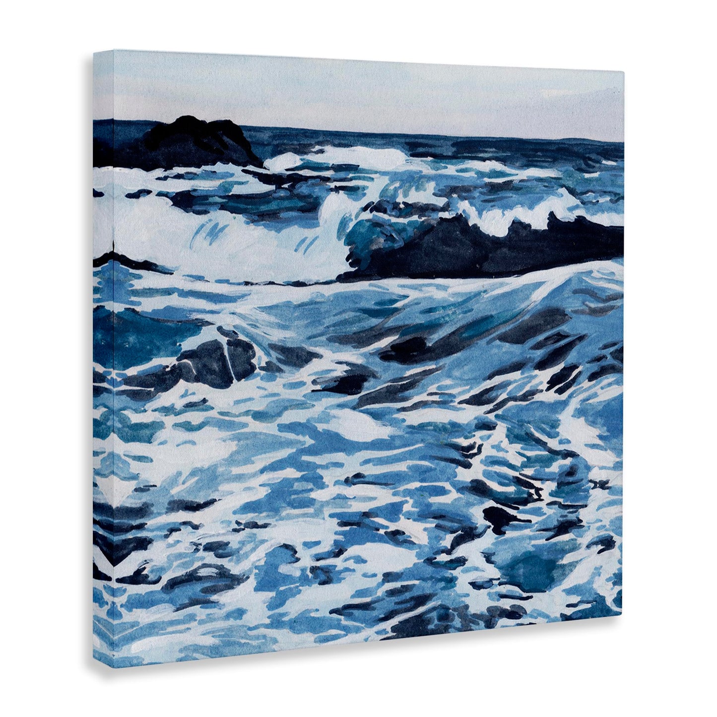 Stupell Industries 'Blue Coastal Waves'| Canvas Art