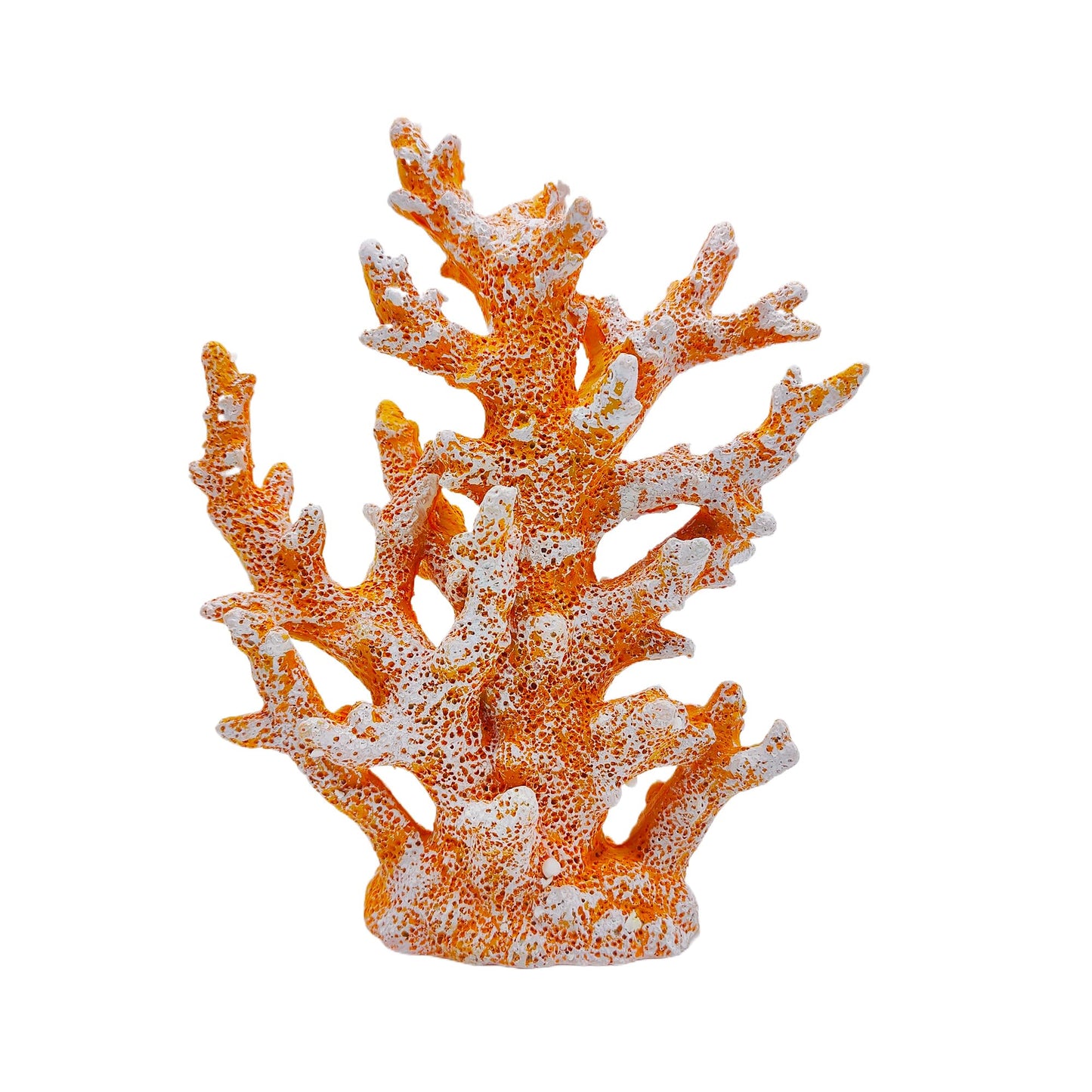 Etlemonde Beach Coastal Decor Coral Reef Home Decor Coral Statue Sculpture Home,Desk,Bathroom,Desktop Shelf Statue,Marine Themed Gifts (Golden Orange Coral)