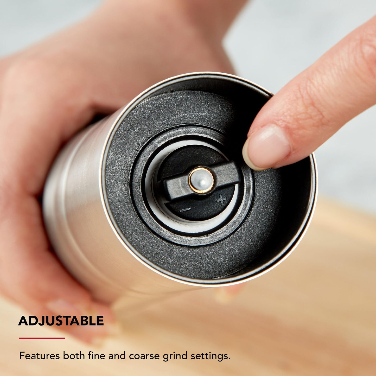 KitchenAid Stainless Steel Filled Pepper Grinder, 8 Inch