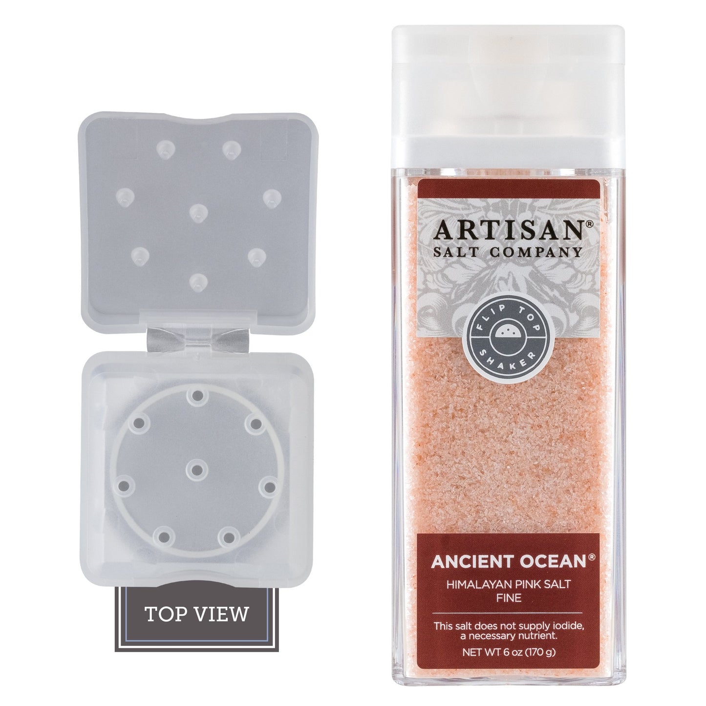 SaltWorks Ancient Ocean Himalayan Pink Salt, Fine, Artisan Shaker Jar, Mineral Salt, 6 Oz