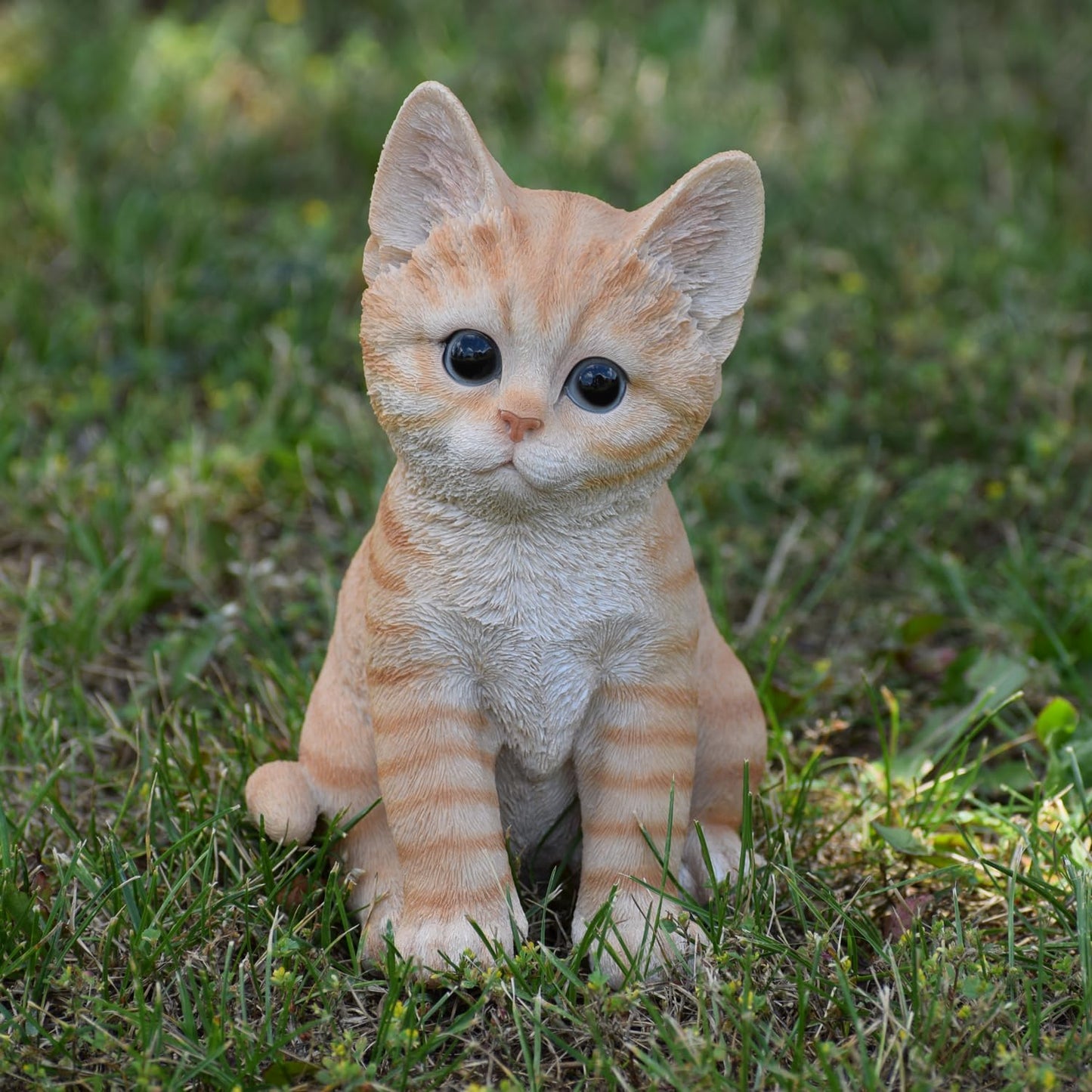 Hi-Line Gift Ltd Tabby Cat Figurine, Orange