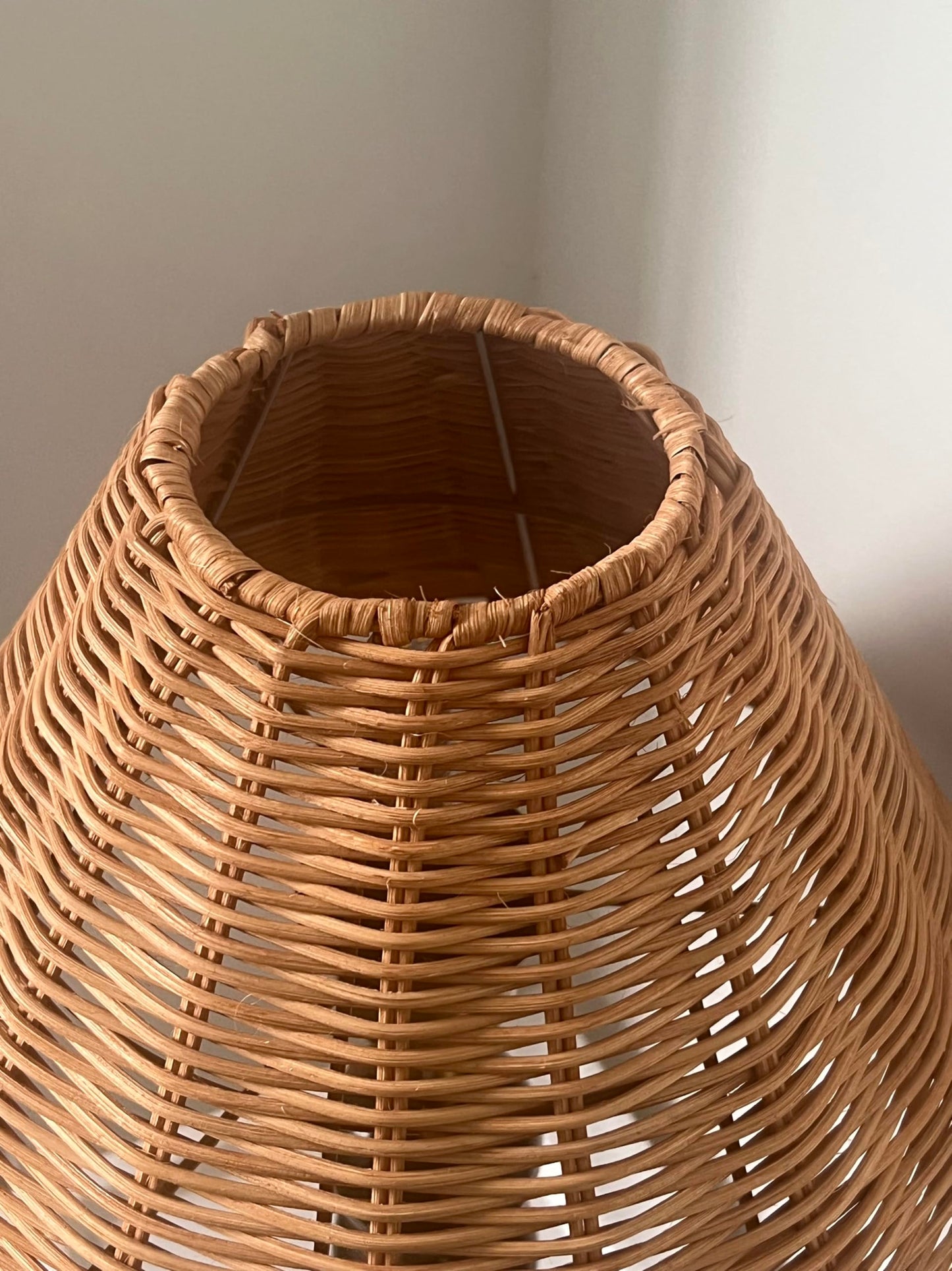 Calacatta Marble Stacked Ball Table Lamp - Hand-Woven Rattan Shade, 15" Stone Margot Artistic Vintage Lamp Luxury for Bedroom Living Room, Counter, Console, Entryway, Gift (Calacatta Viola Marble)