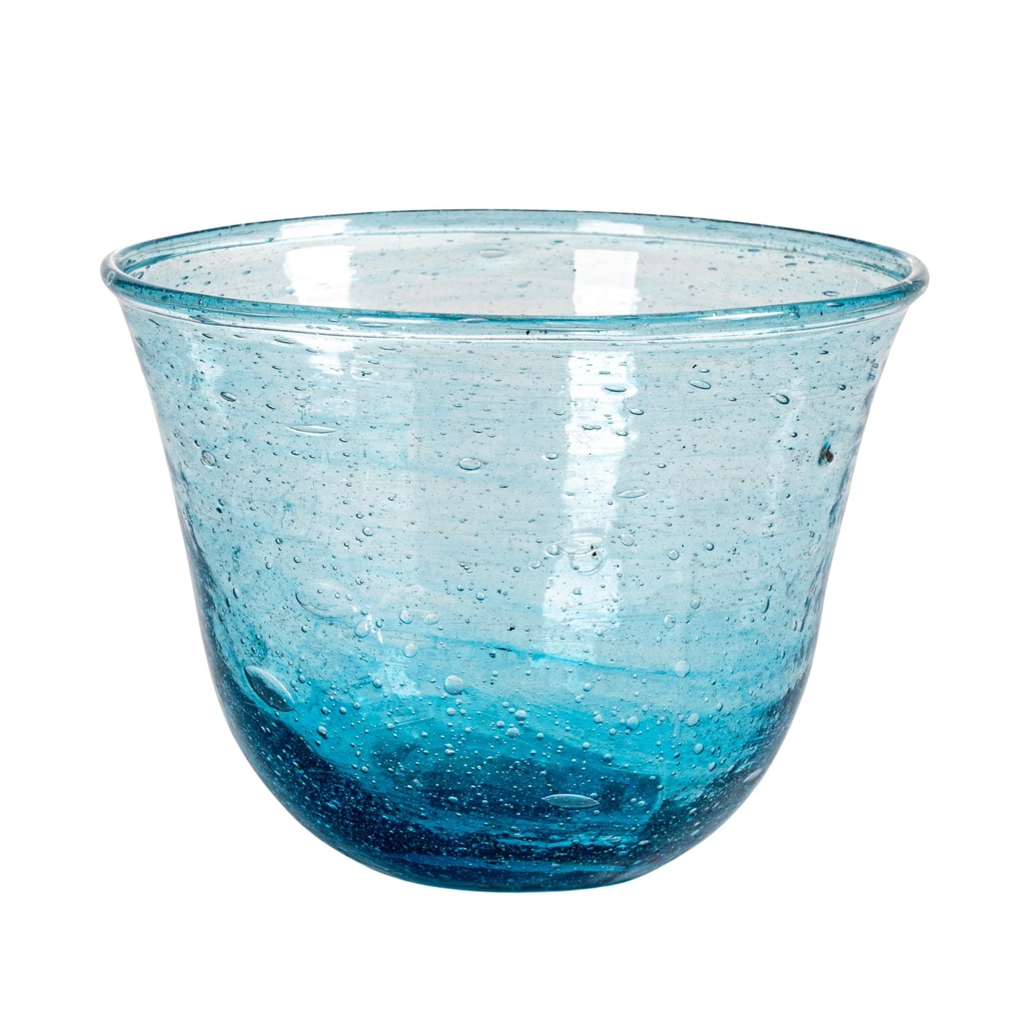 Creative Co-Op 12-Piece Hand-Blown Seeded Bowl/Drinking Glass, Multicolor