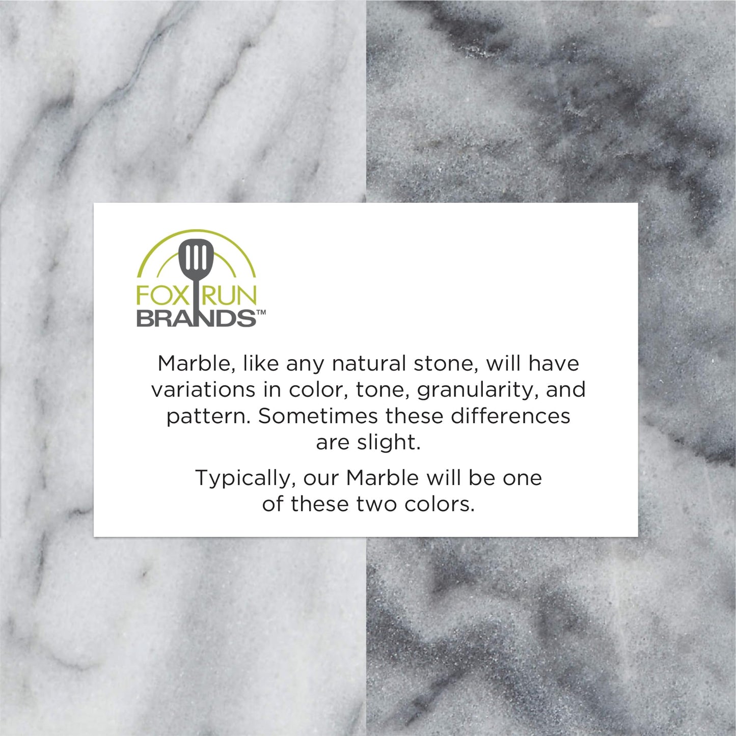 Fox Run White Marble Double Salt Cellar, 4” x 4” x 2.5”