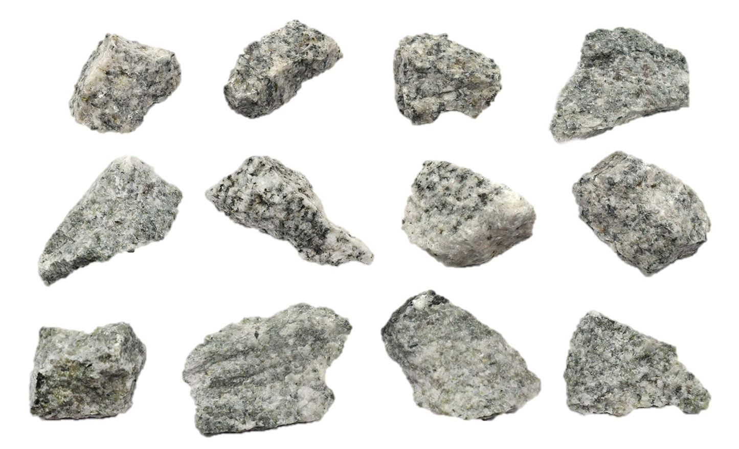 EISCO 12PK Raw Porphyritic Granite, Igneous Rock Specimen - Approx. 1"- Geologist Selected & Hand Processed - Great for Science Classrooms