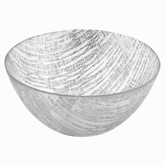 Badash Secret Treasure Crystal Glass Serving Bowl, Decorative Centerpiece Bowl, Salad, Fruit Bowl, Home Décor, Wedding Gift, 8.75" Diameter, Silver