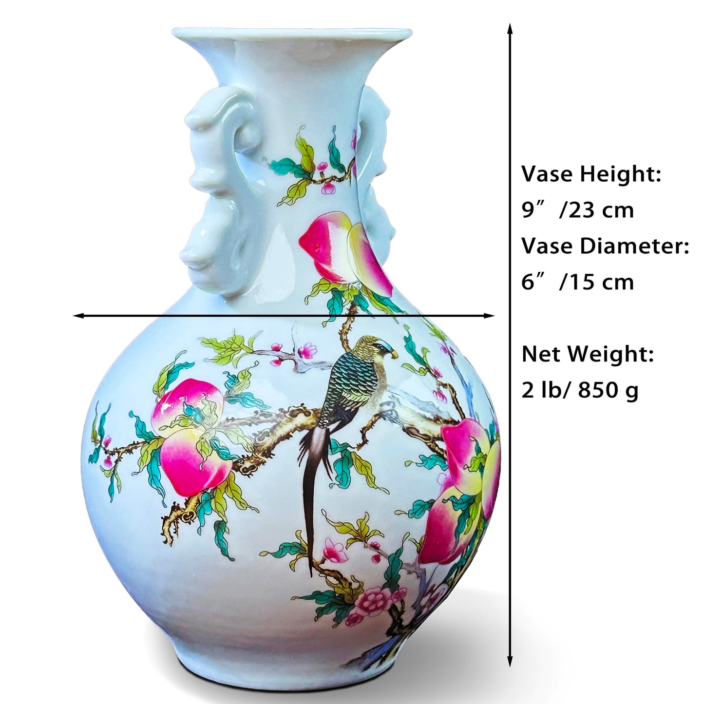 MTME Porcelain Figurines, Jingdezhen Decorative Flower vase, Ear Bottle, Home Decor, Wedding Gifts, Aesthetic Sculpture Home décor