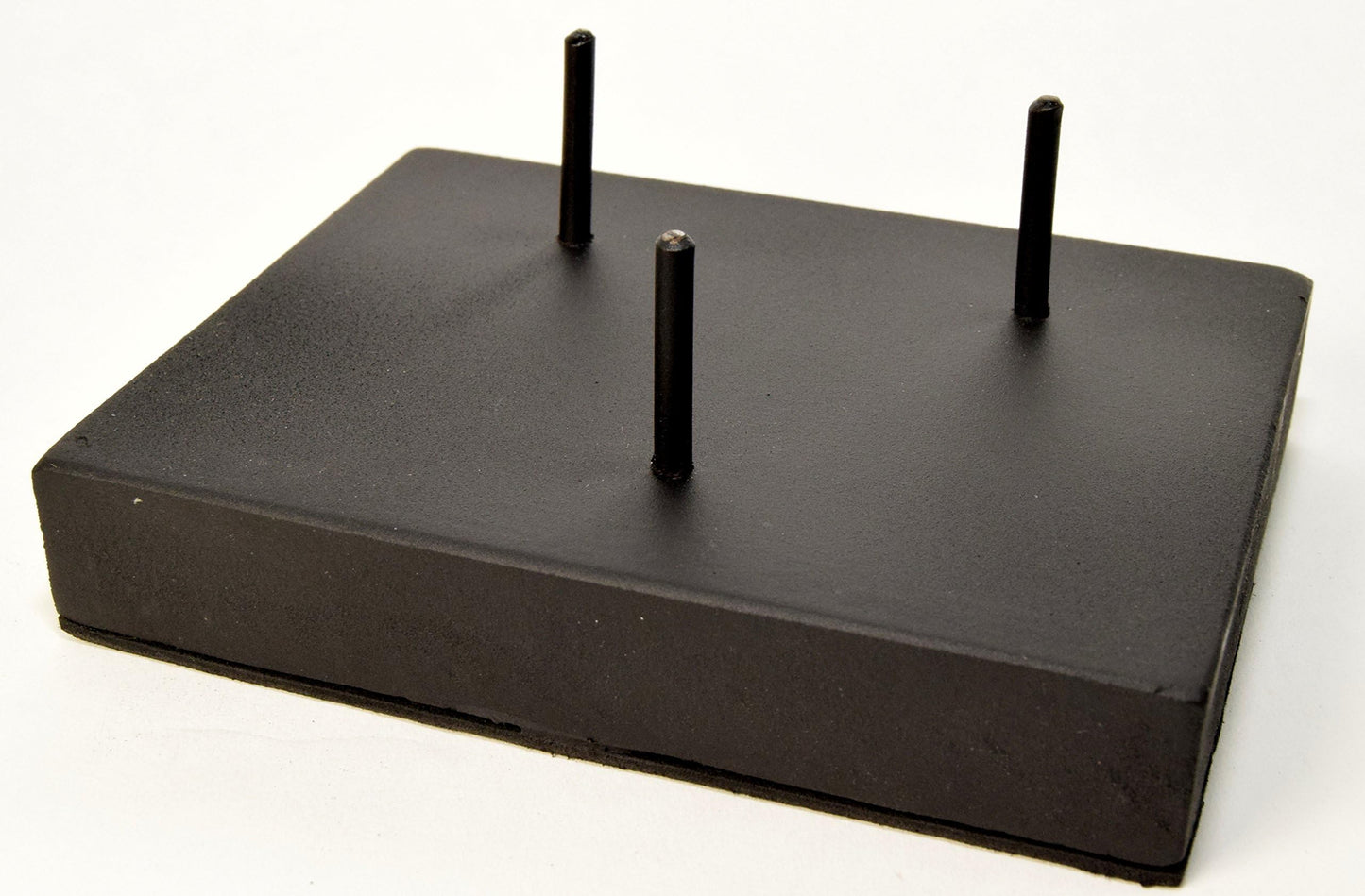 HQRP-Crystal Black Three Prong Wood Display Stand Pedestal for Large Spheres / Eggs / Clusters / Minerals and other Collectible Stone Crystals