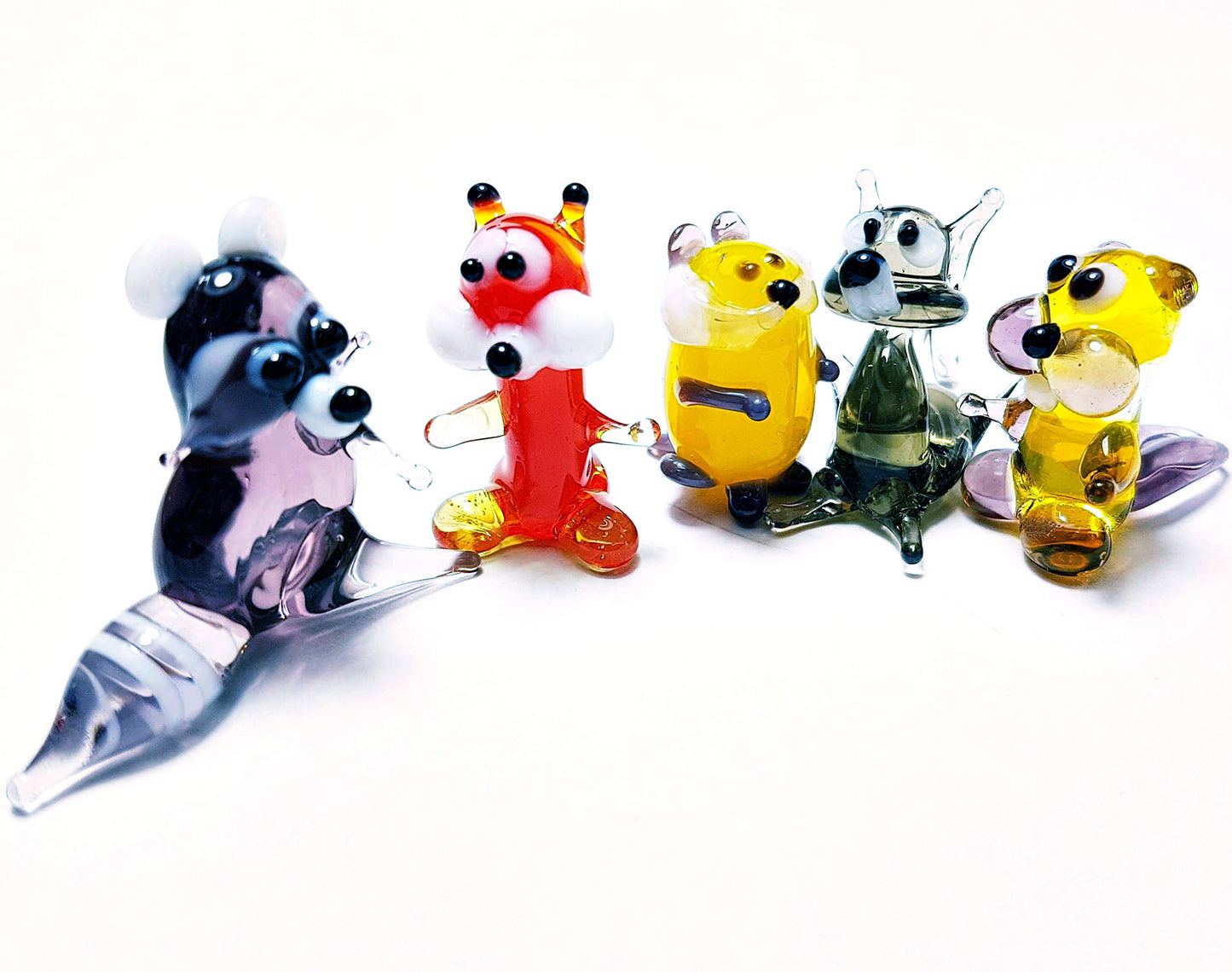 Titov & Co Glass Figures Five Funny Animals