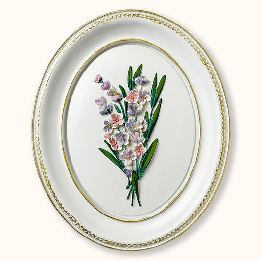 97 Decor White Vintage Wall Sculpture Decor - 3d Floral Wall Art, Unique Hancrafted Flower Sculptures, Elegant Gallery Art For Home Bedroom Kitchen Decorations