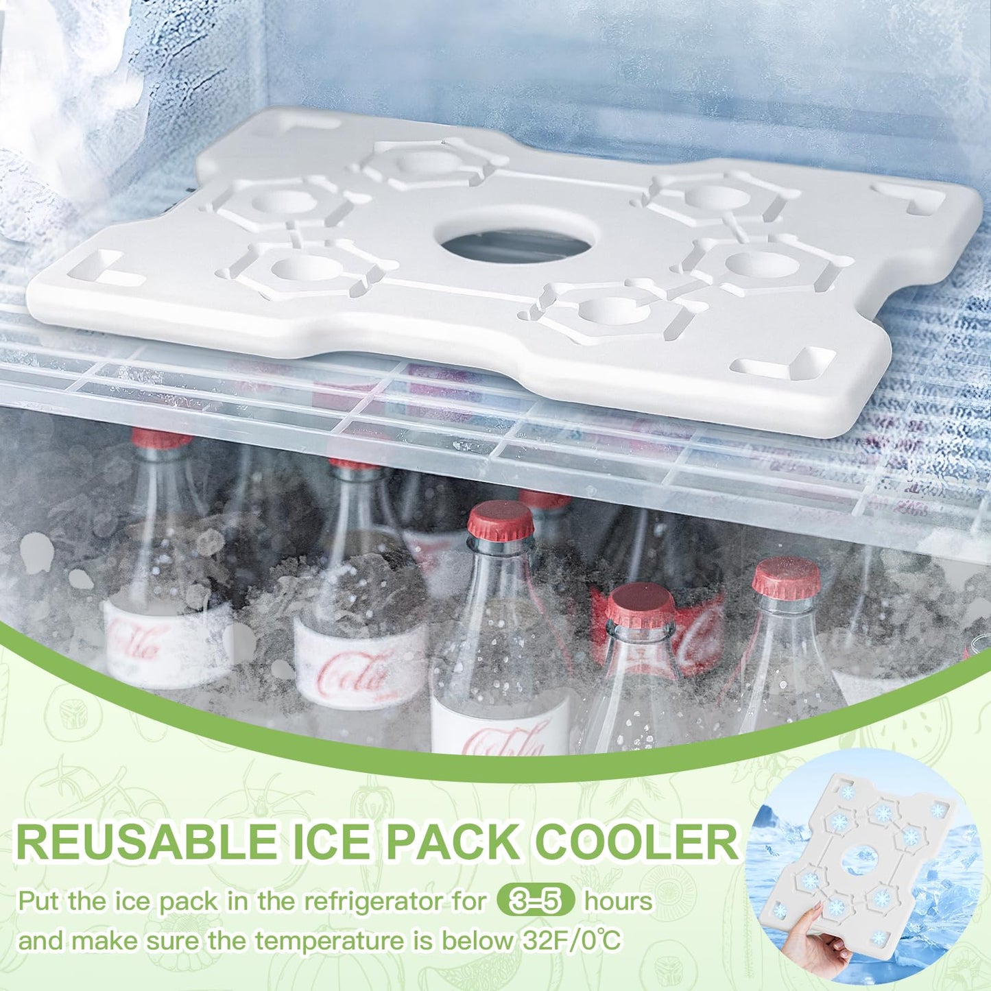 Locliki Chilled Snackle Box Container with Ice Pack, Bonus Insulated Bag Charcoolerie Chilled Portable Serving Tray, 8 Compartment Snack Container for Charcuterie Snack Road Trip Picnic Essentials