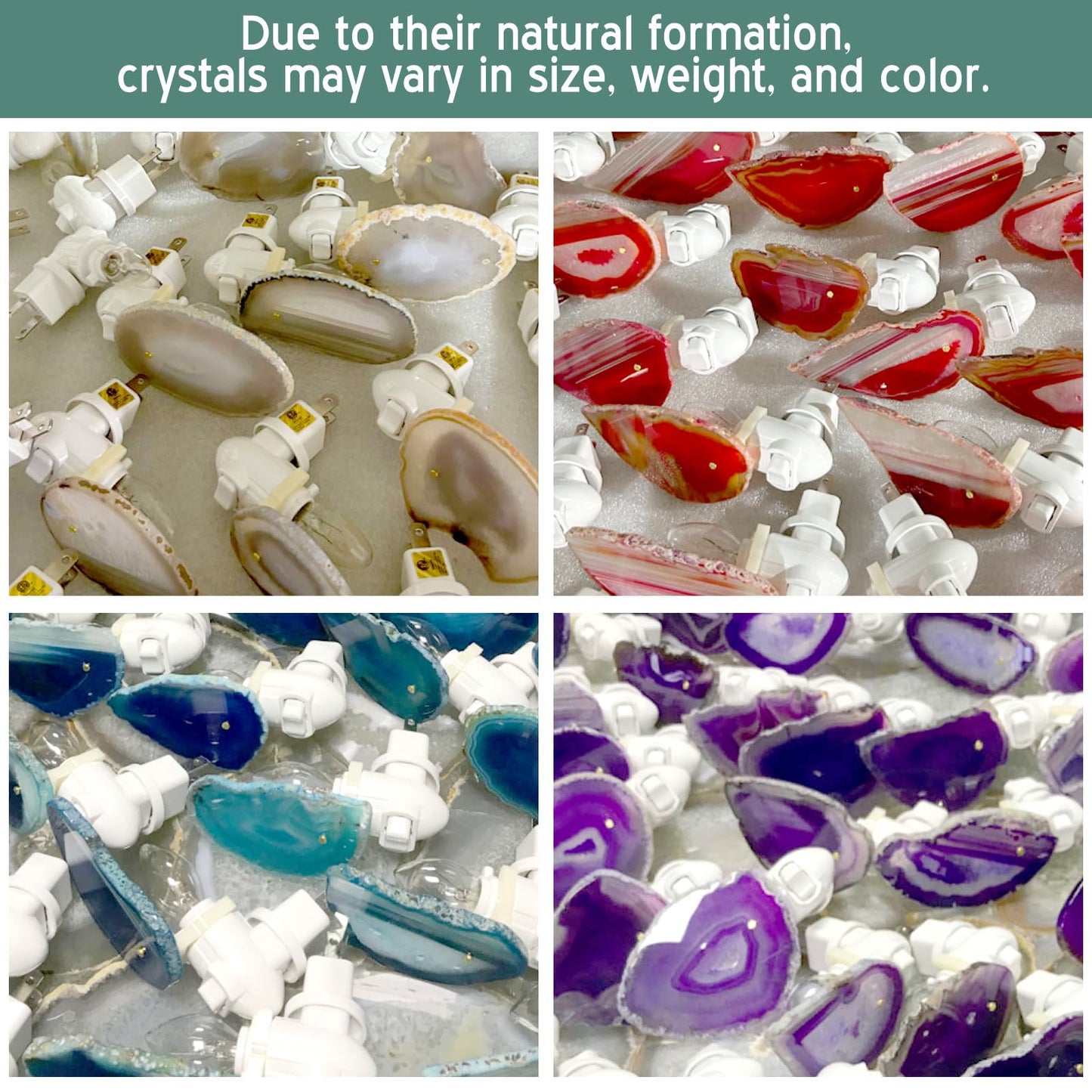 Hortsun Stone Nightlight Plug into Wall Christmas Agate Night Light Agate Slice Light Crystal with Switch Home Decor Hallway Lights, Nightlight for Toilet Kitchen Bedroom(Purple)