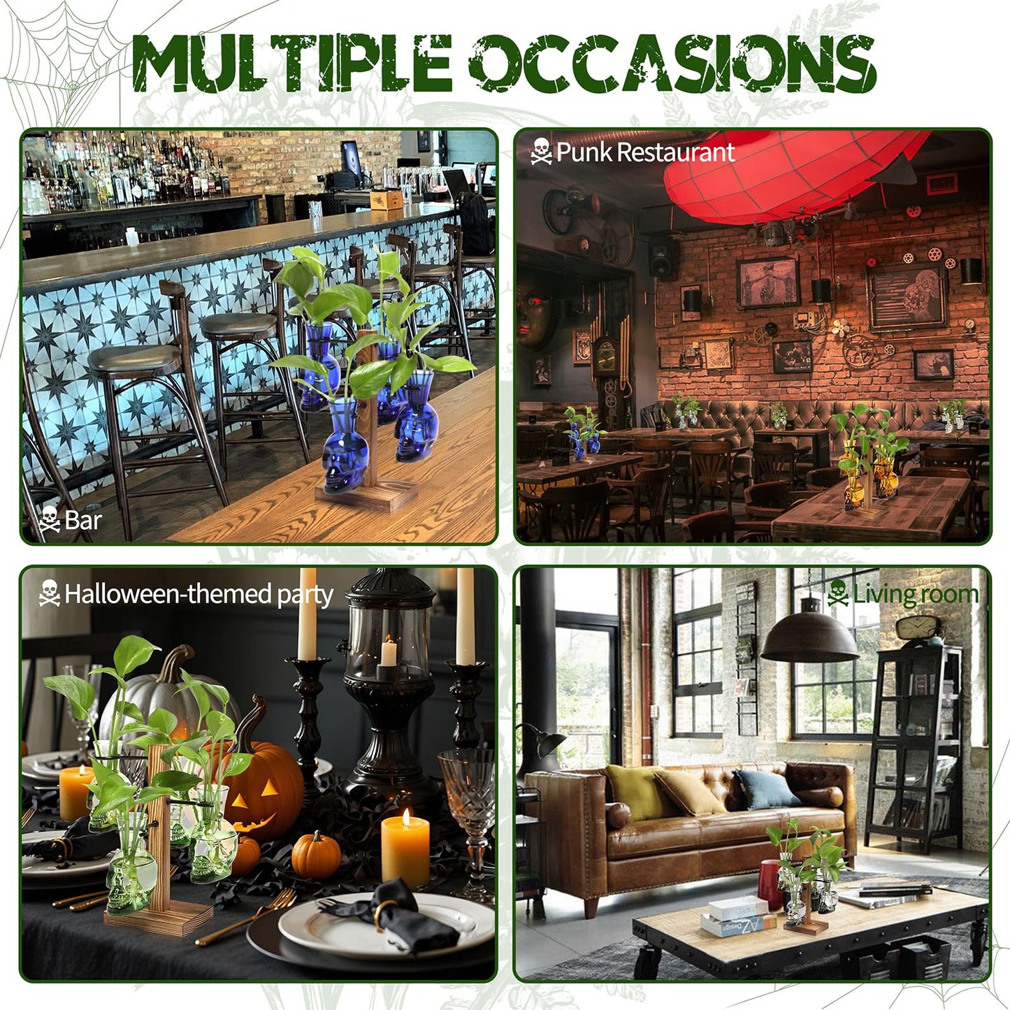 Plants Propagation Stations Skull Glass Propagation Birthday Gift for Women