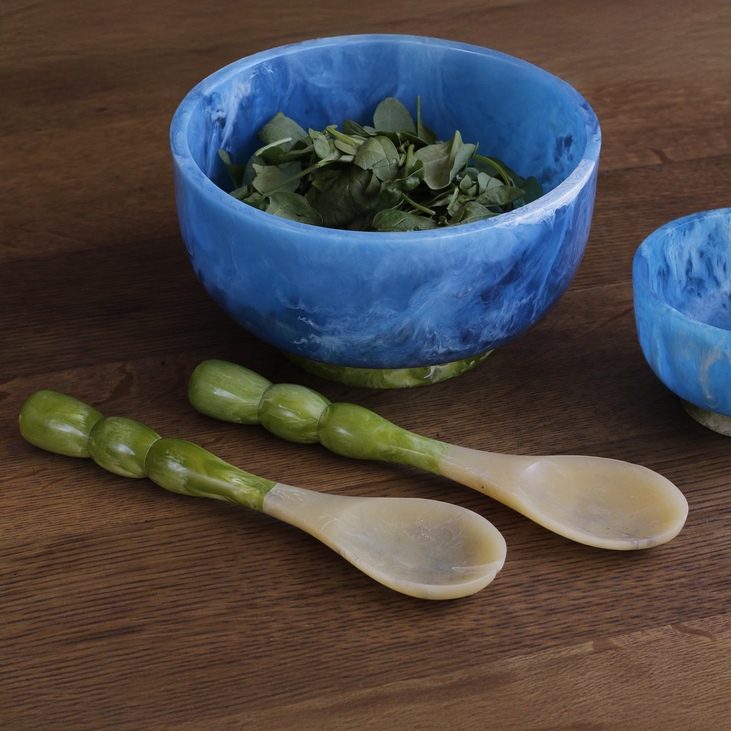 Beatriz Ball RESIN Rio Large Bowl with Base - Blue and Green