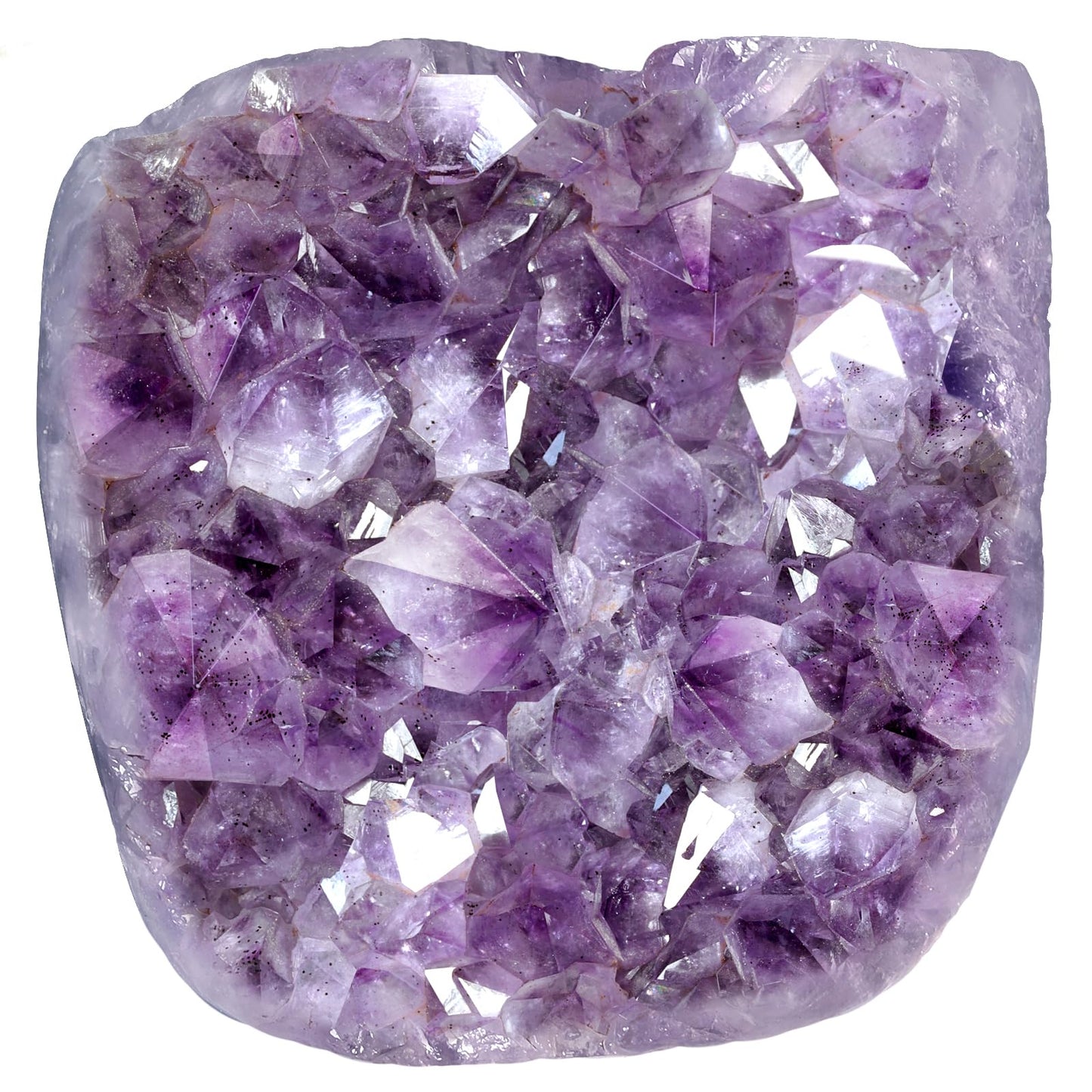 Sportmusies Natural Amethyst Cluster Specimen Home Desk Decoration, Irregular-Shaped Raw Geode Crystal for Meditation Healing, 2.36-4.72 inches