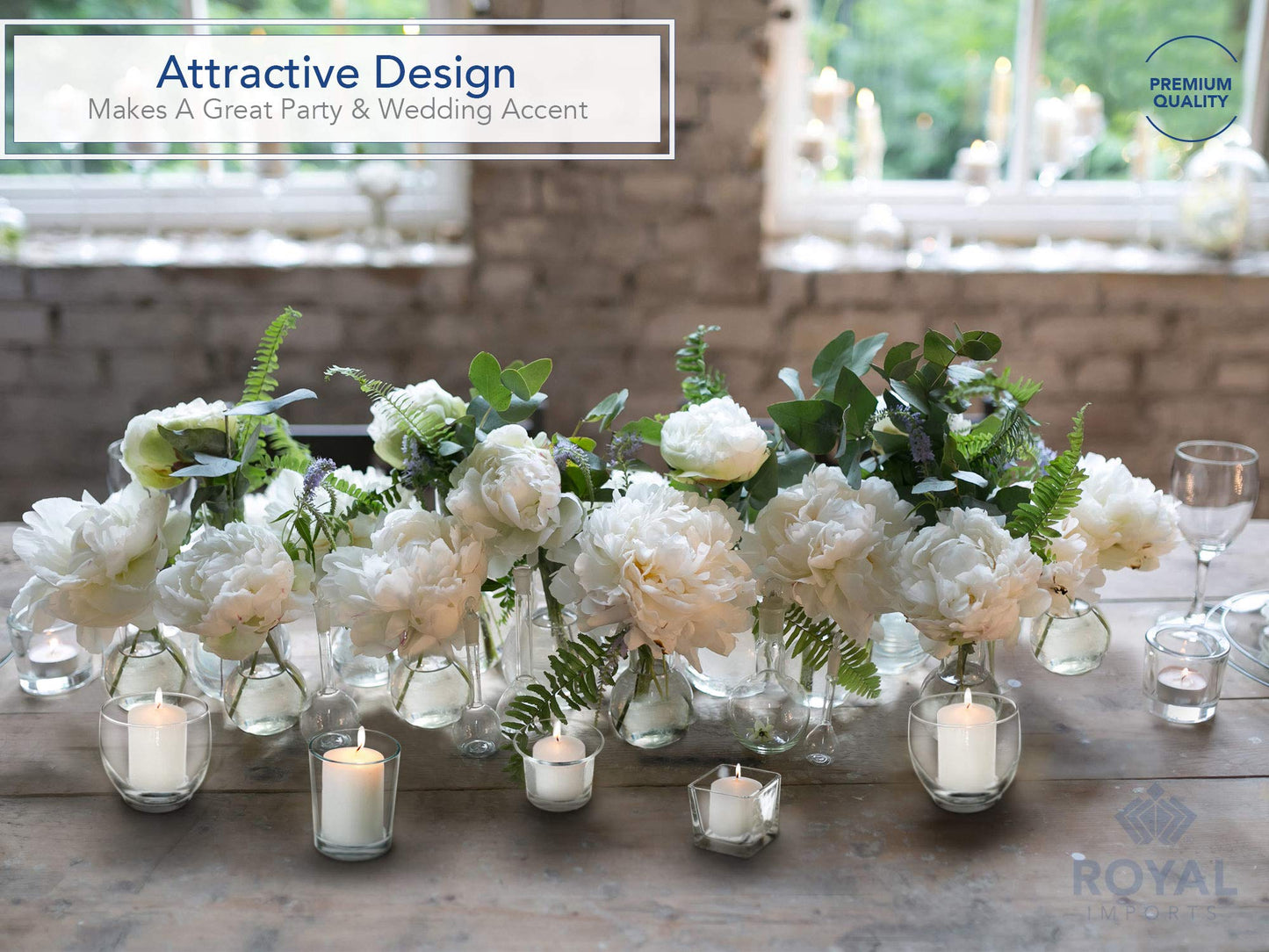 Royal Imports Candle Holder Hanging Oyster Votive Tealight Glass for Wedding, Birthday, Holiday & Home Decoration, Set of 12