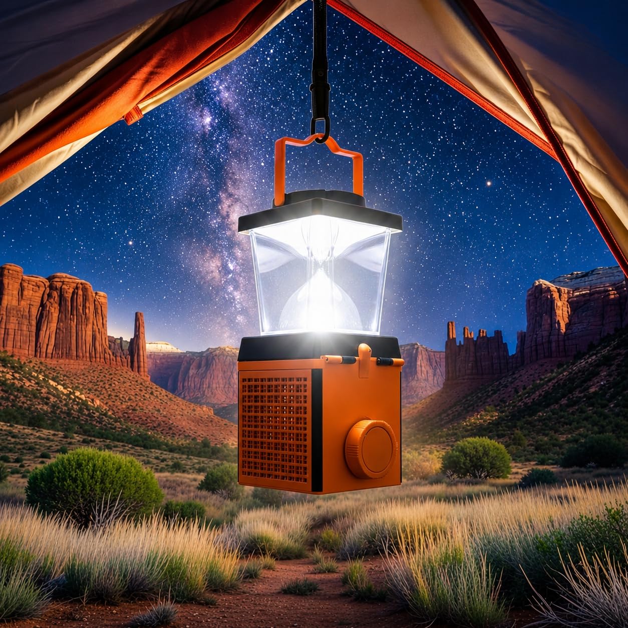 Environmentally Conscious Lighting, Saltwater Camping Lantern - Survival & Emergency Outdoor Ligh Simply add Salt Water to Activate The Light. It's that Easy