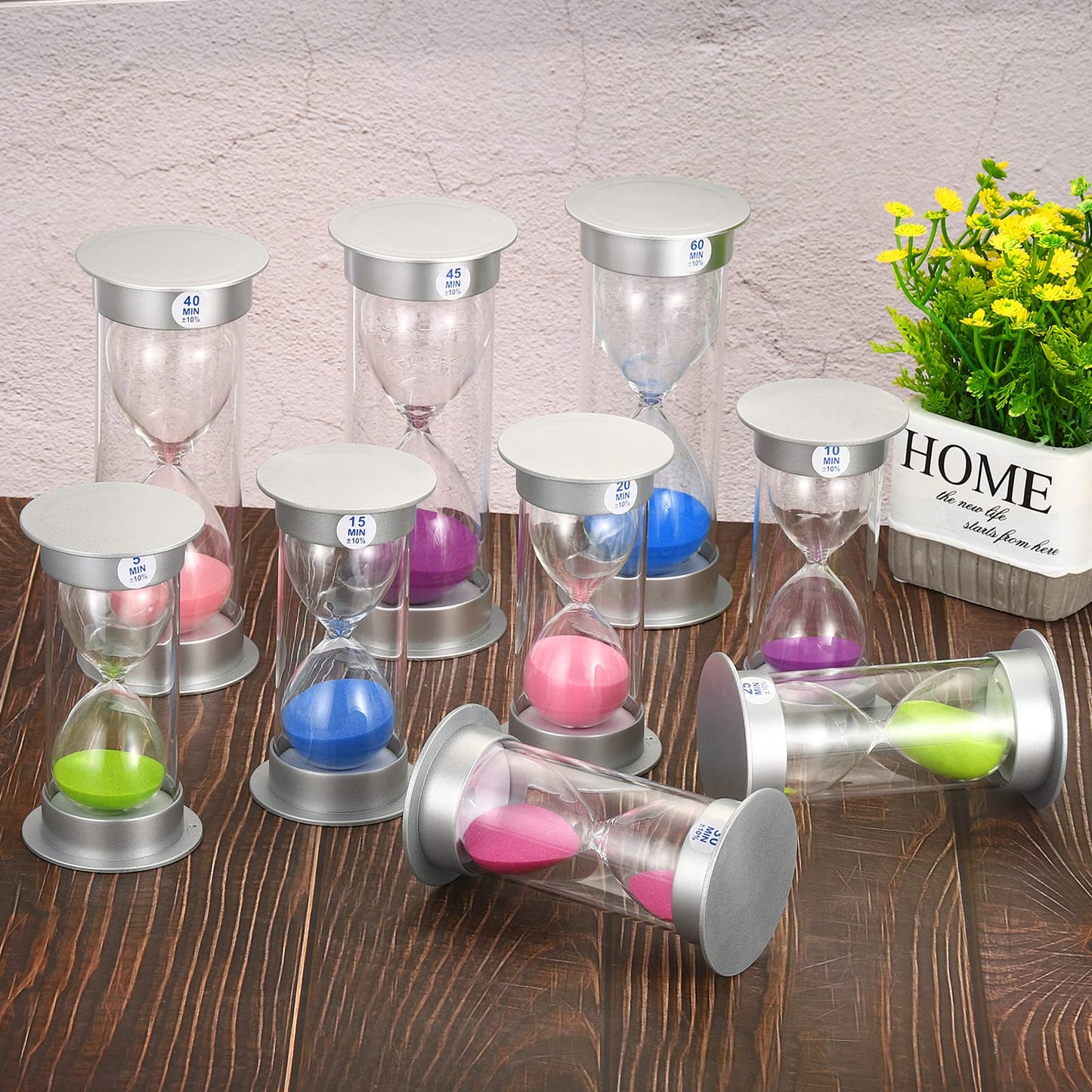 PATIKIL 40 Minute Sand Timer, Sandy Clock with Plastic Cover Count Down Sand Glass for Games, Kitchen, Party Favors DIY Decoration, Green Sands