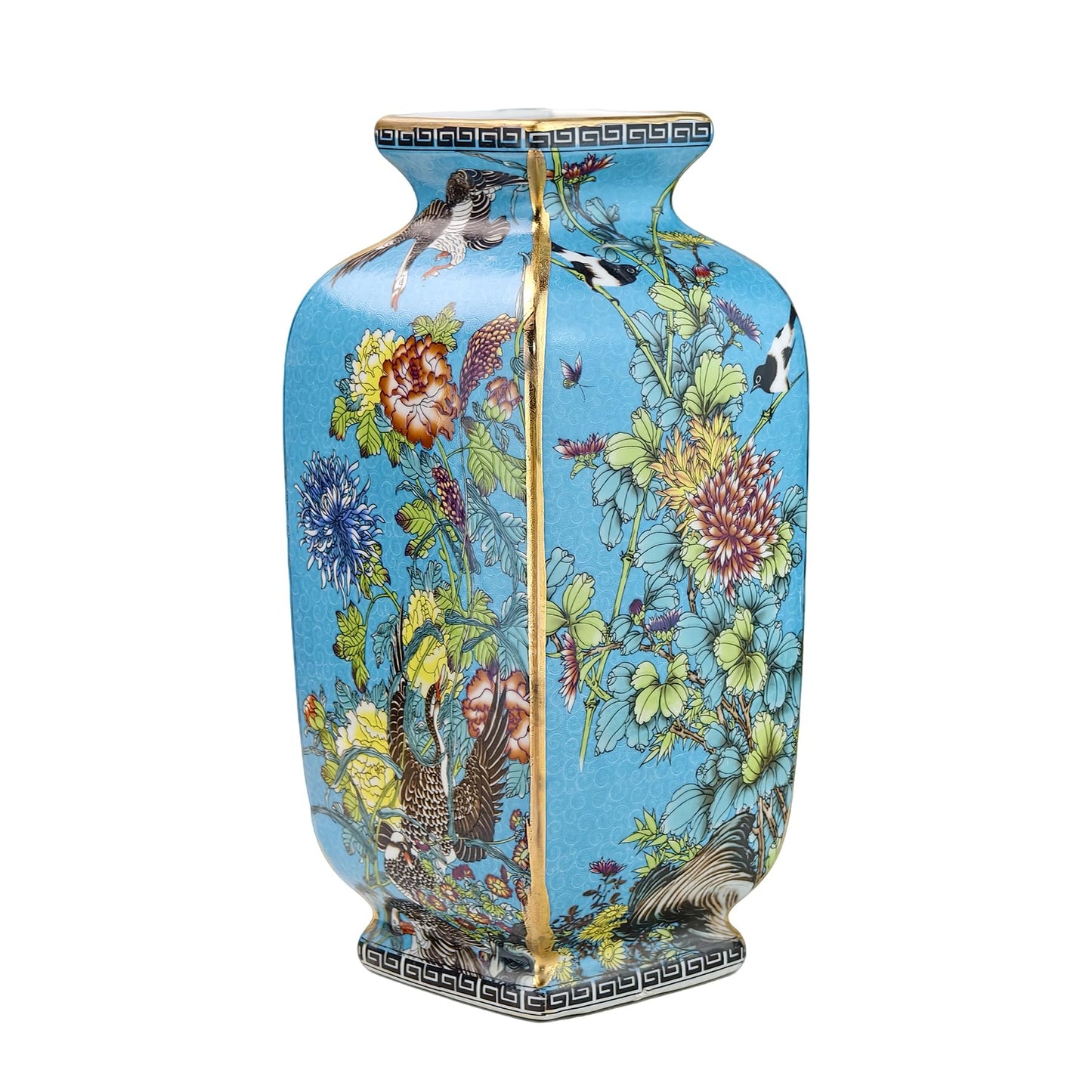 Kaolirra 9.8 Inch Ceramic Vase - Chinese Flower Vase, Antique Home Decor