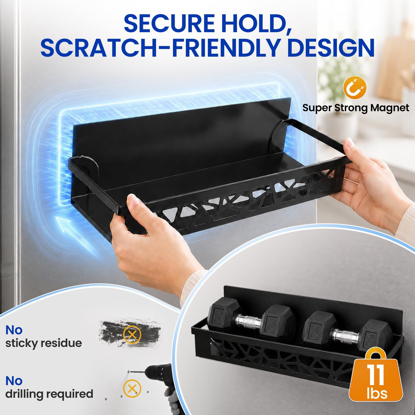 Magnetic Spice Rack with Paper Towel Holder,4 Pack refrigerator organizer