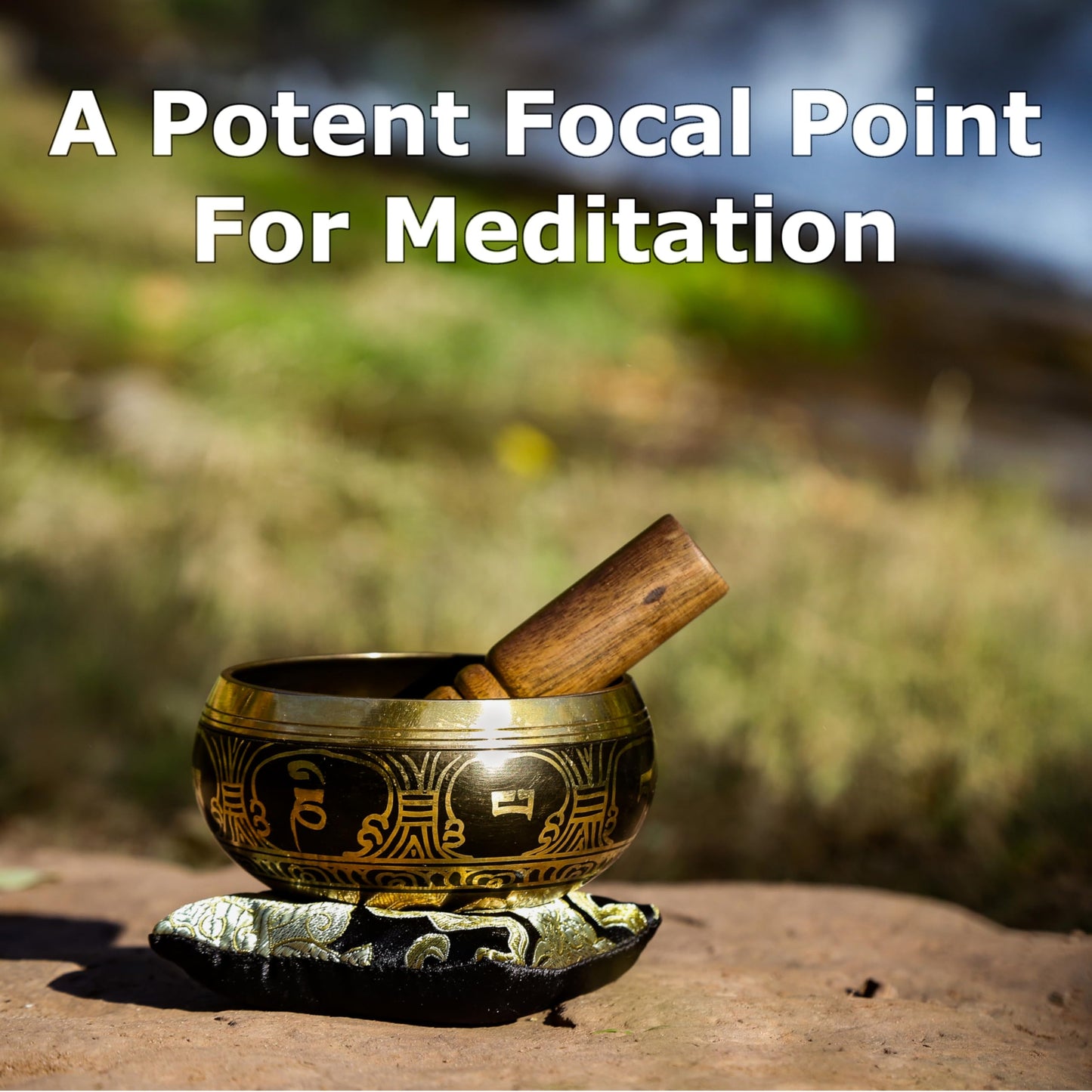 Meditation Accessories Gift Set With Guide: 4.5" Tibetan Singing Bowl Set,150 pcs Handmade Incense Variety Pack: Frankincense, Patchouli, Amitabha Buddha, Rose, Sandalwood, With Incense Holder