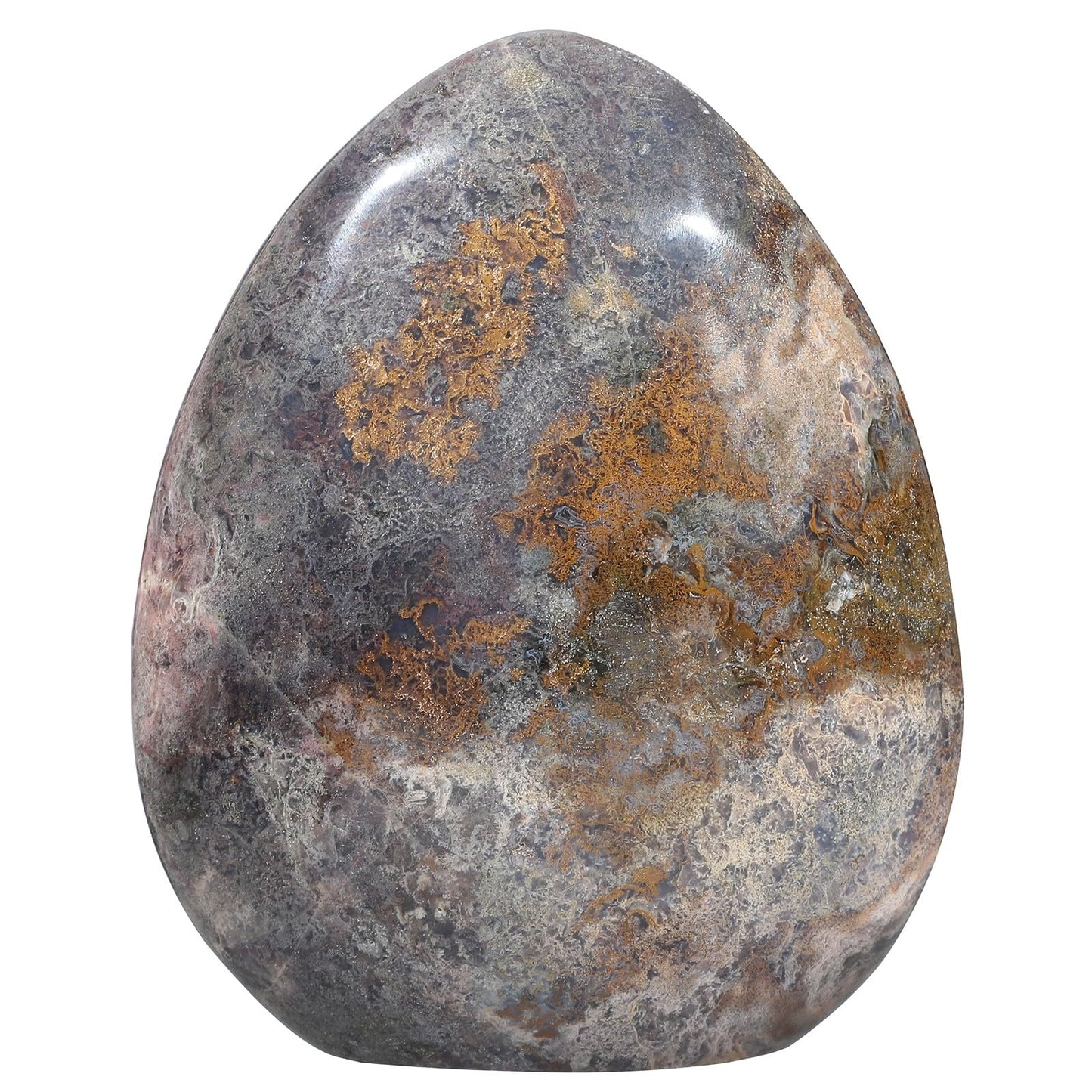 Sportmusies Natural Ocean Jasper Stone Self-Standing Centerpiece Desk Table Home Decoration, Irregular-Shaped Crystal Mineral Specimen Collection Meditation Reiki, 4.92-6.88 inches
