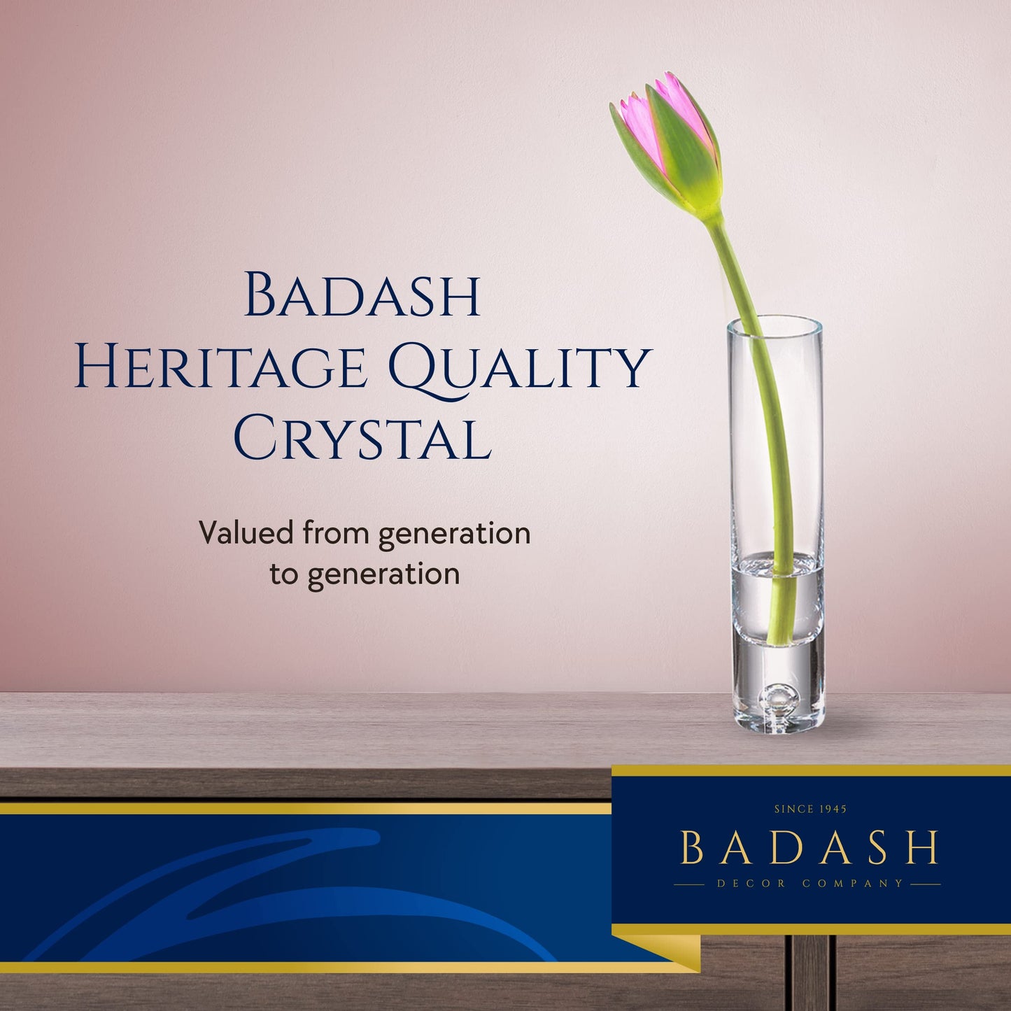 Badash Galaxy Crystal Decorative Flower Vase Centerpiece, 8.5 Inch