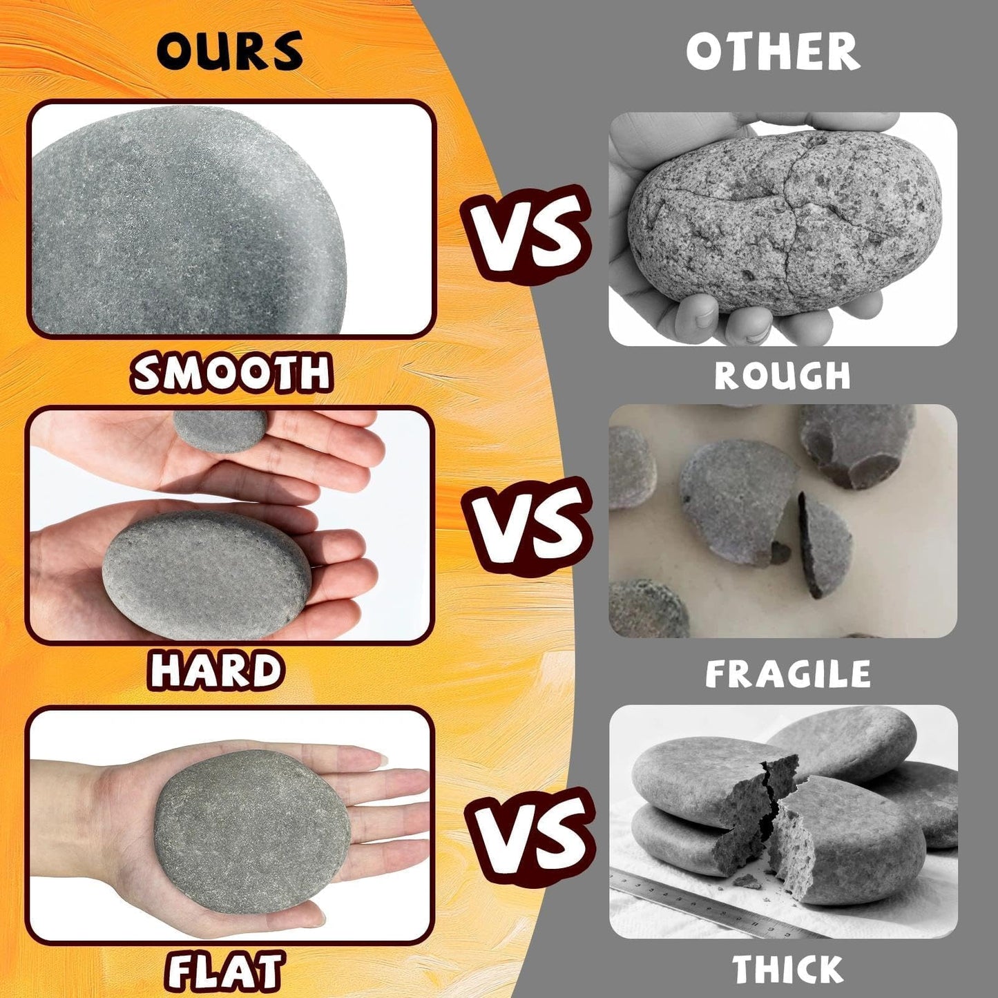 Reeplan 105PCS Rocks for Painting Bulk, 2-3 Inches Natural Smooth River Rocks for Painting, Flat Stones for Crafts and Decorations, Kindness Stones for DIY Arts(105)