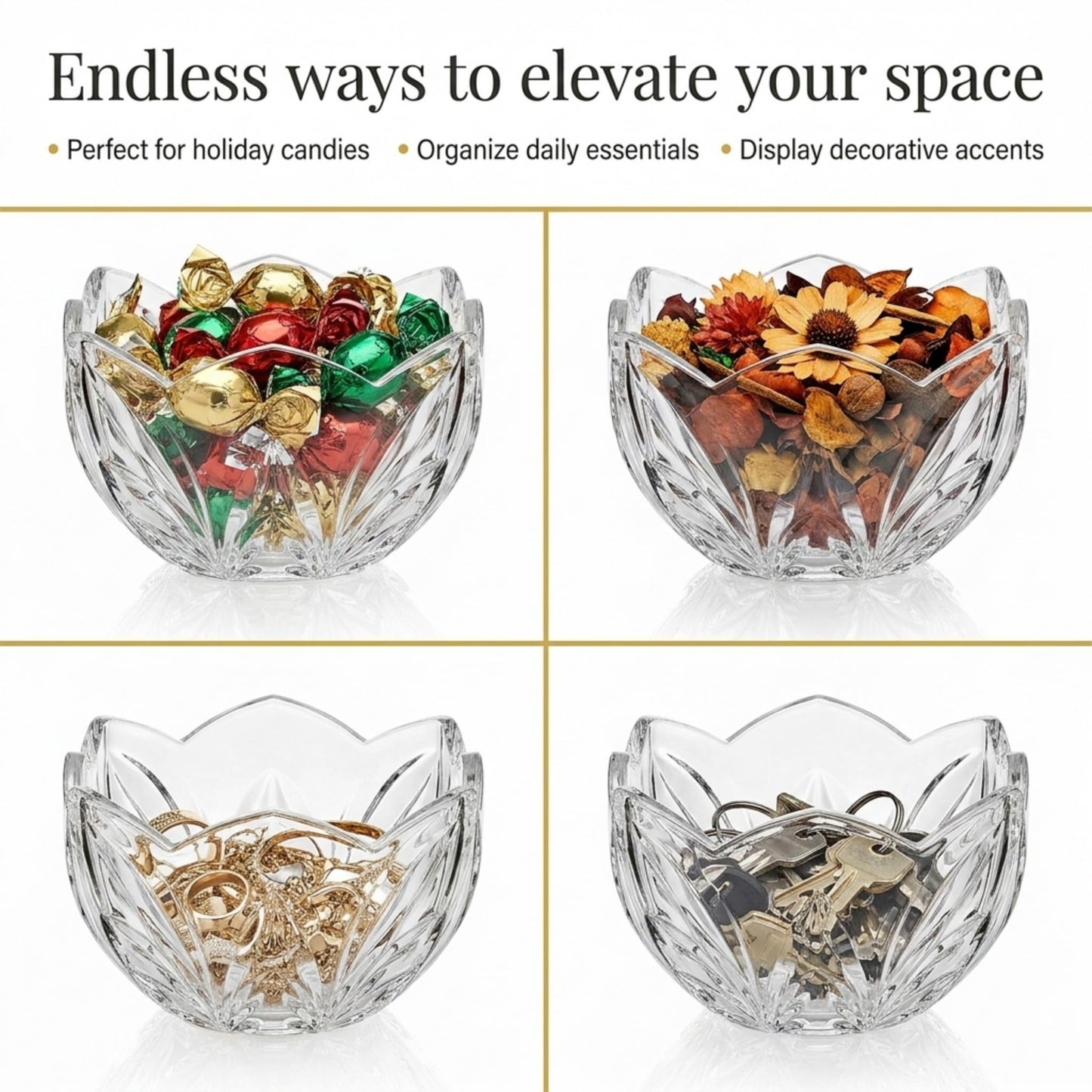Godinger Square Bowl - Shannon Crystal
